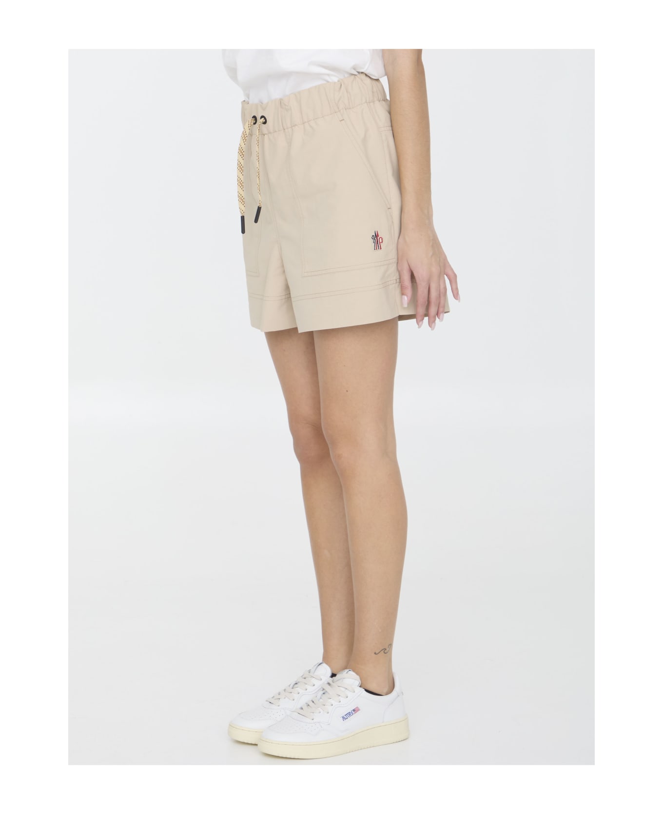 Moncler Grenoble Nylon Shorts - BEIGE