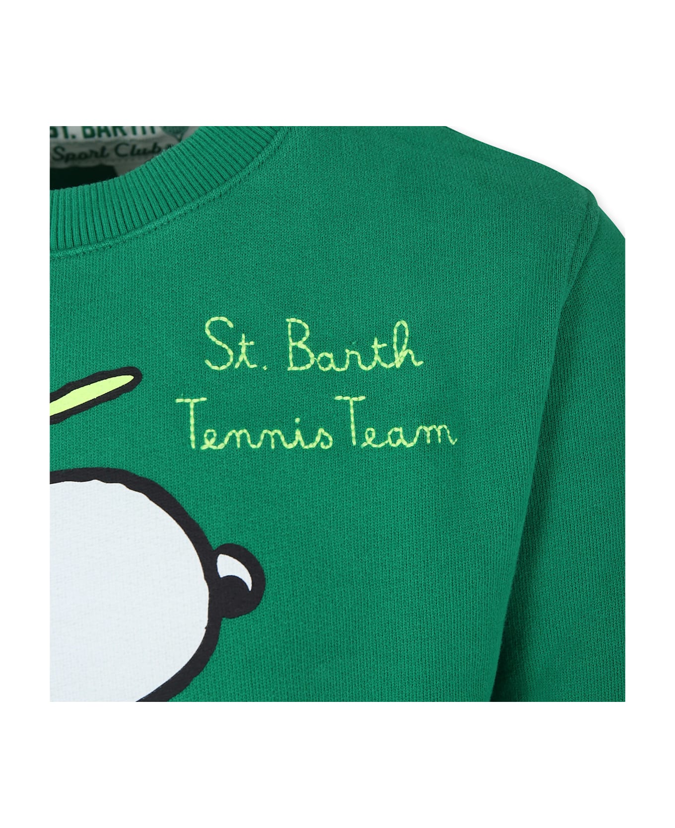 MC2 Saint Barth Green Sweatshirt For Boy With Snoopy - Green