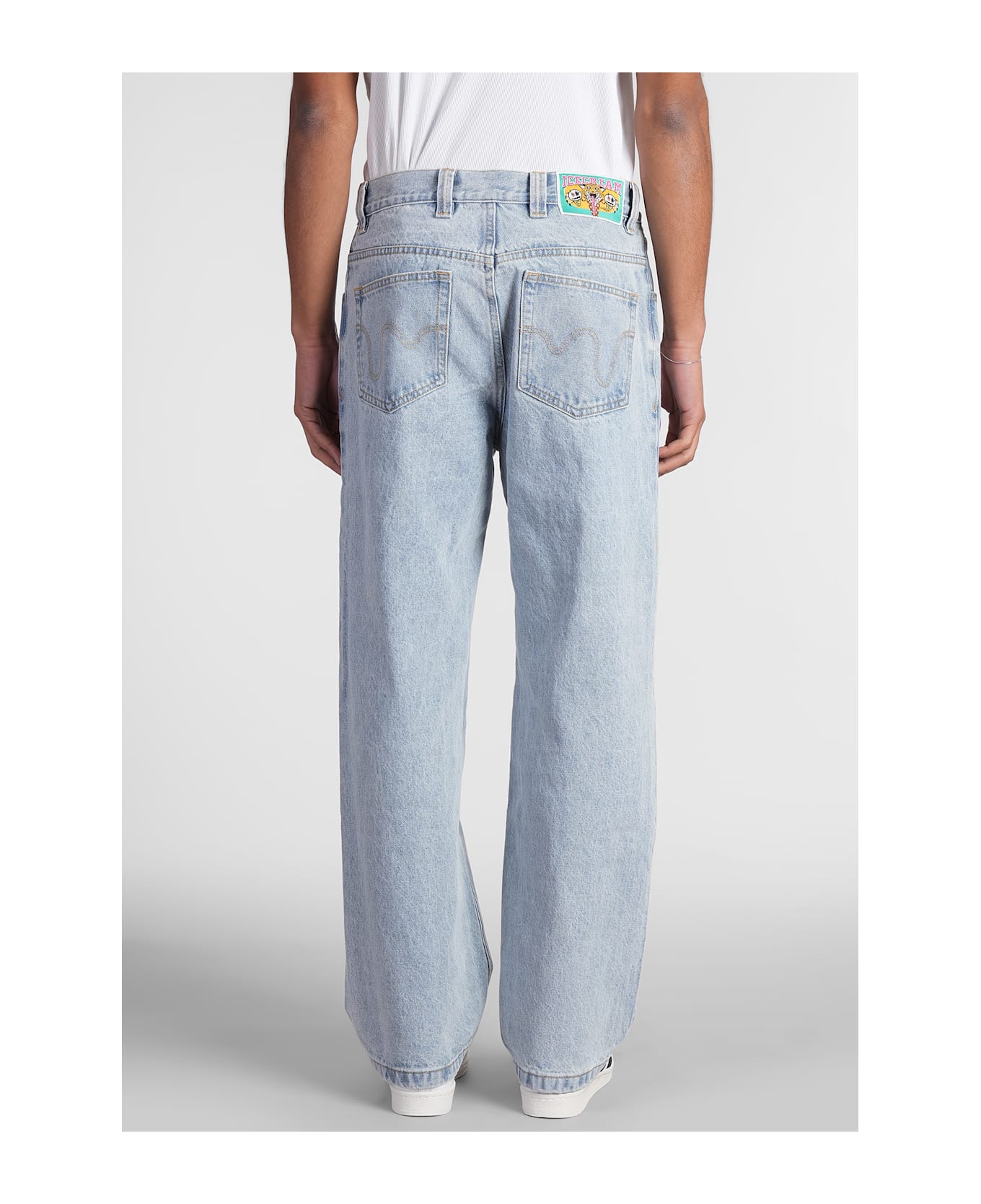 Icecream Jeans In Blue Cotton - blue