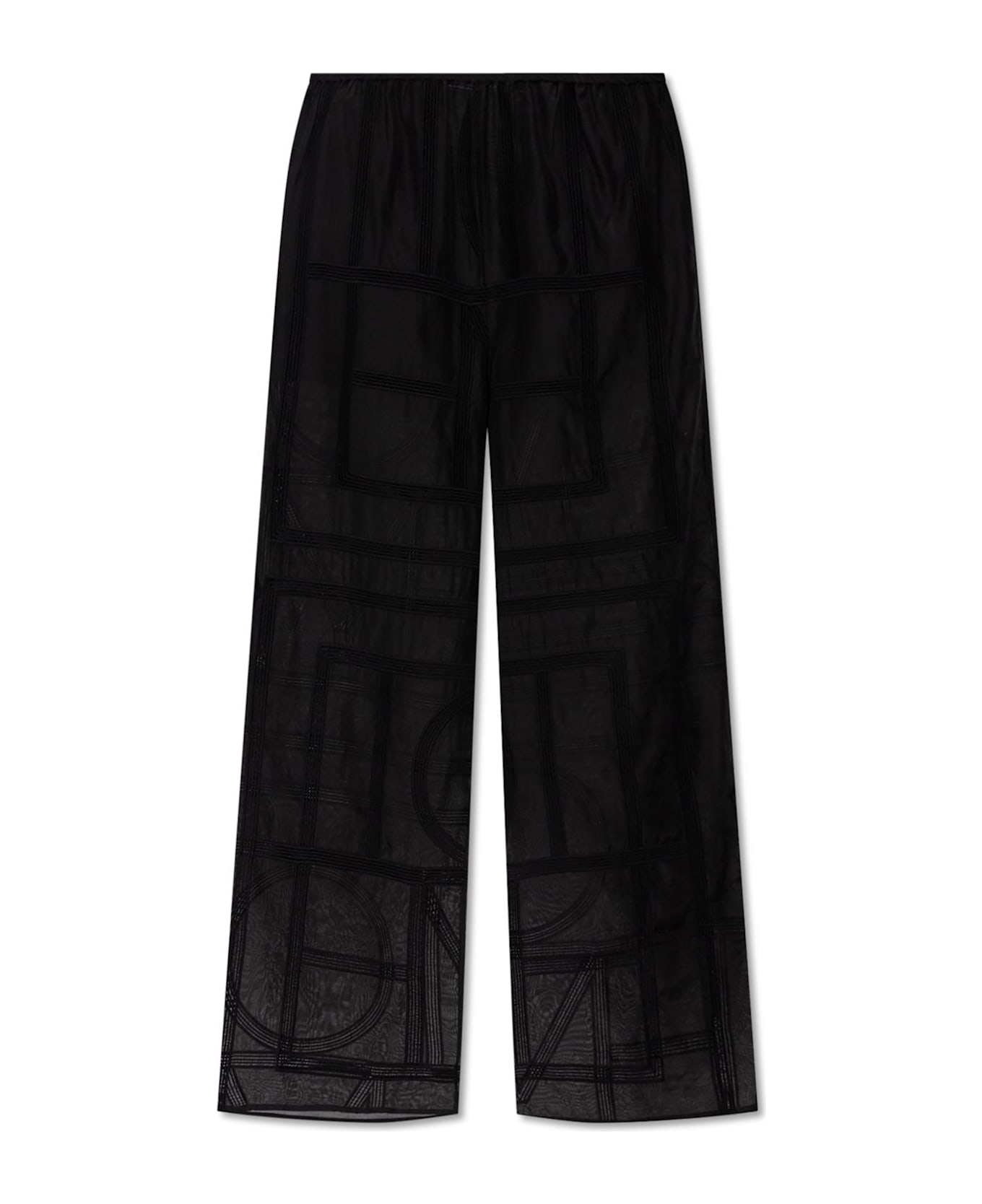 Totême Toteme Pants With Logo - Black