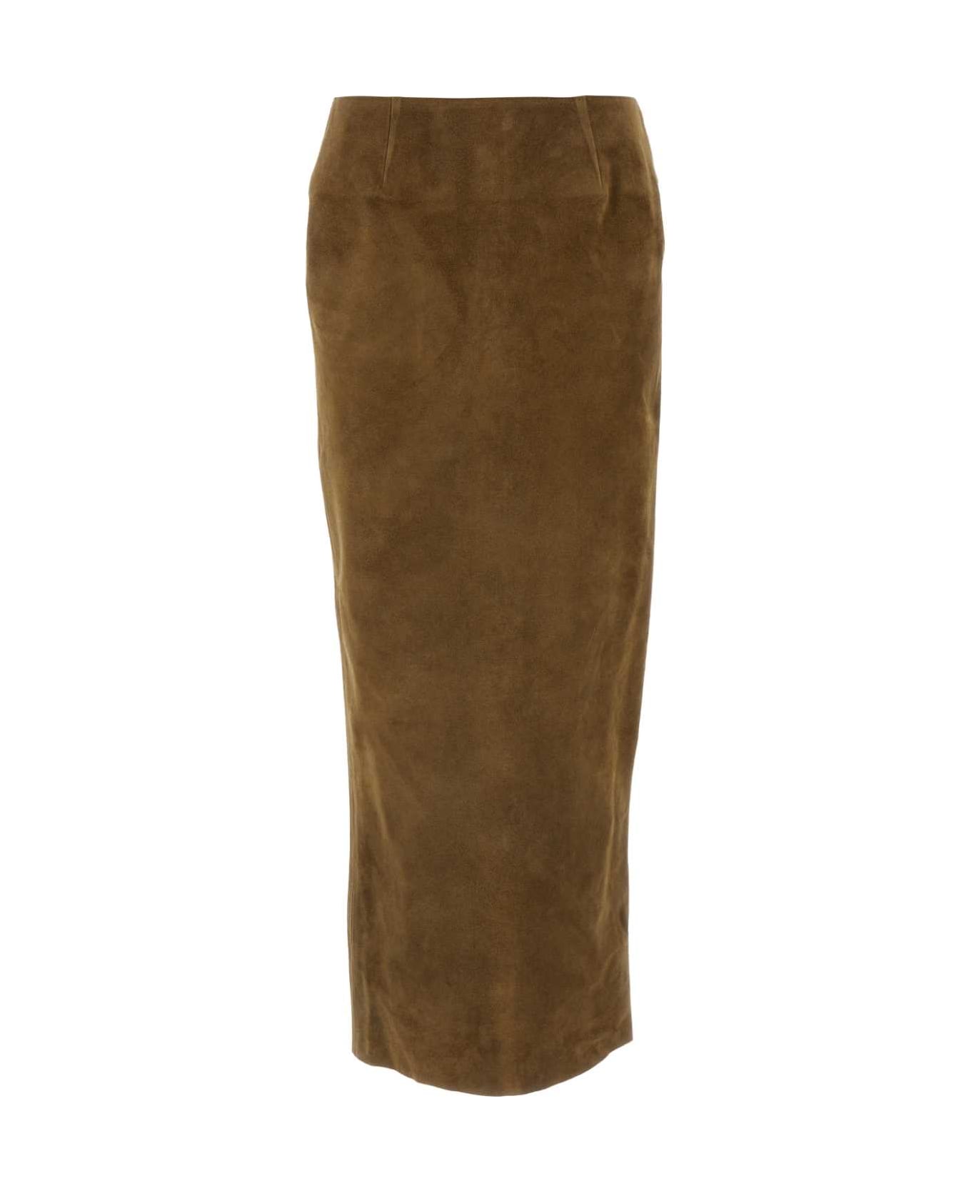 Marni Brown Suede Skirt - 00V49 スカート
