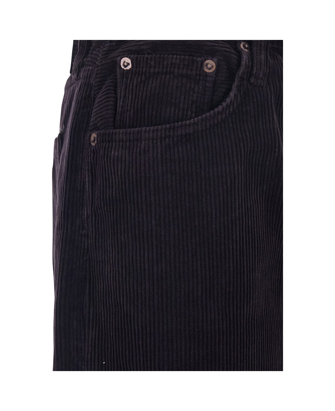 AGOLDE 
keira
 Brown Pants With Belt Loops And Wide Leg In Corduroy Woman - Brown