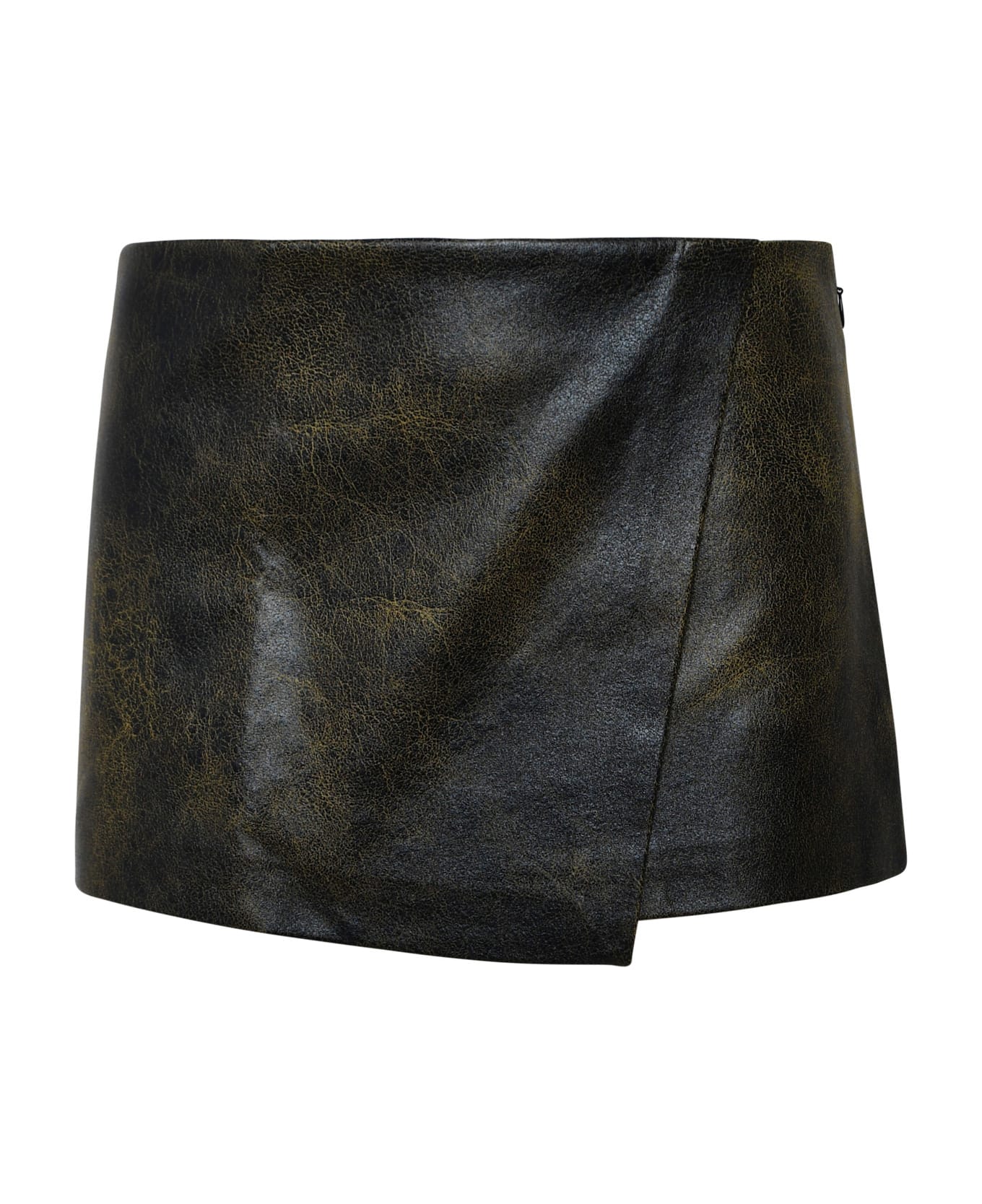 The Andamane Two-tone Polyester Blend Mini Skirt - Black
