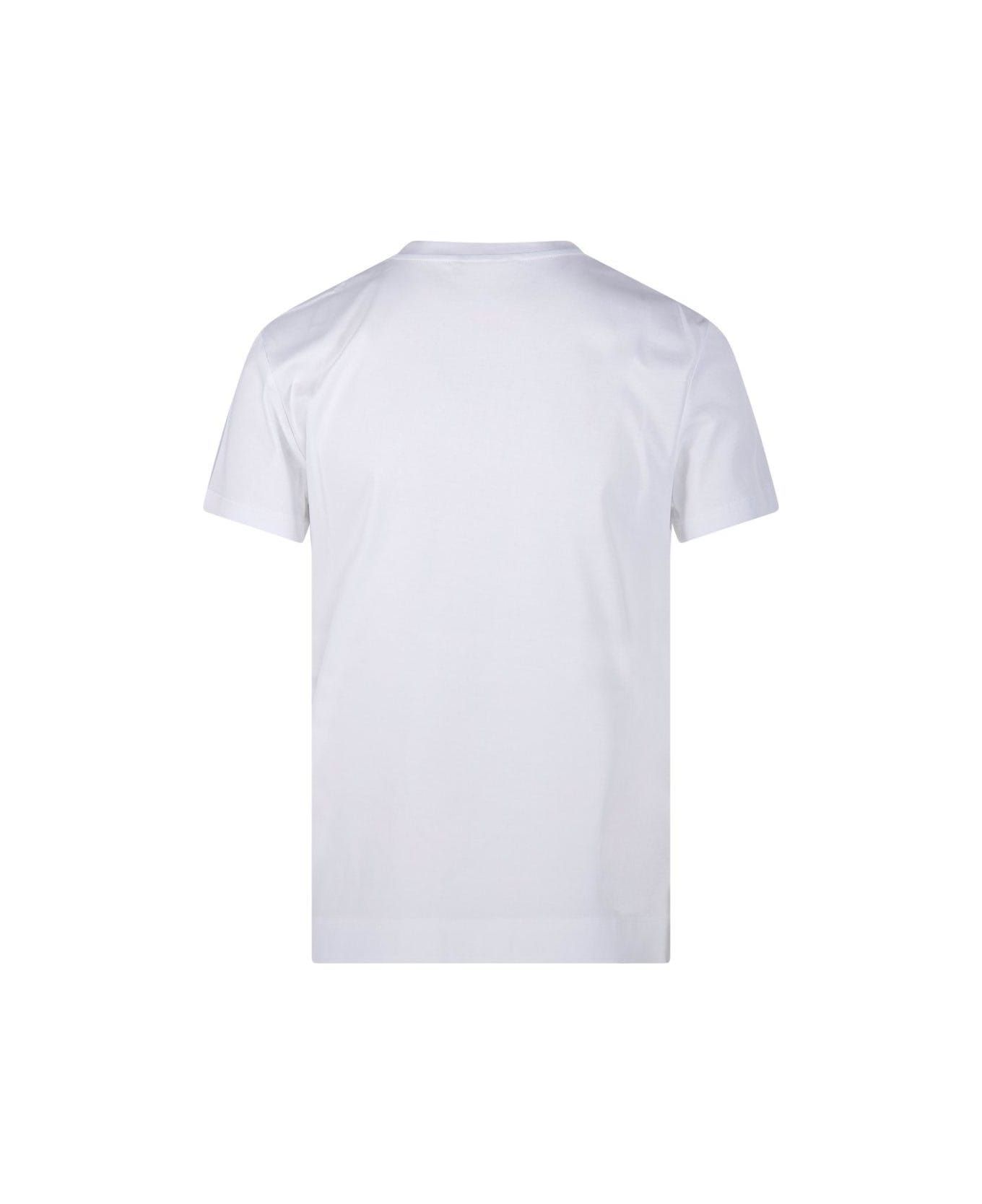 Max Mara Logo Embroidered Crewneck T-shirt - White