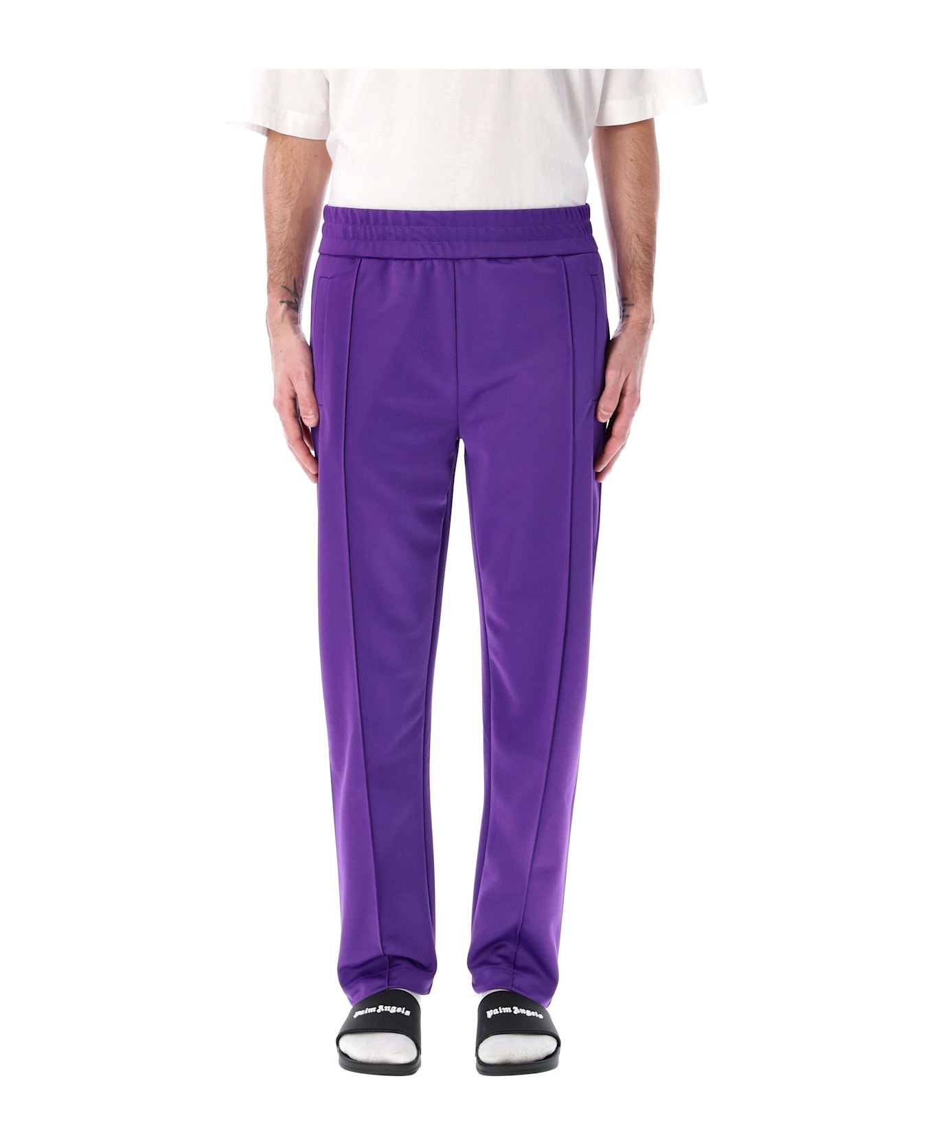 Palm Angels Curved Logo Track Pants - PURPLE