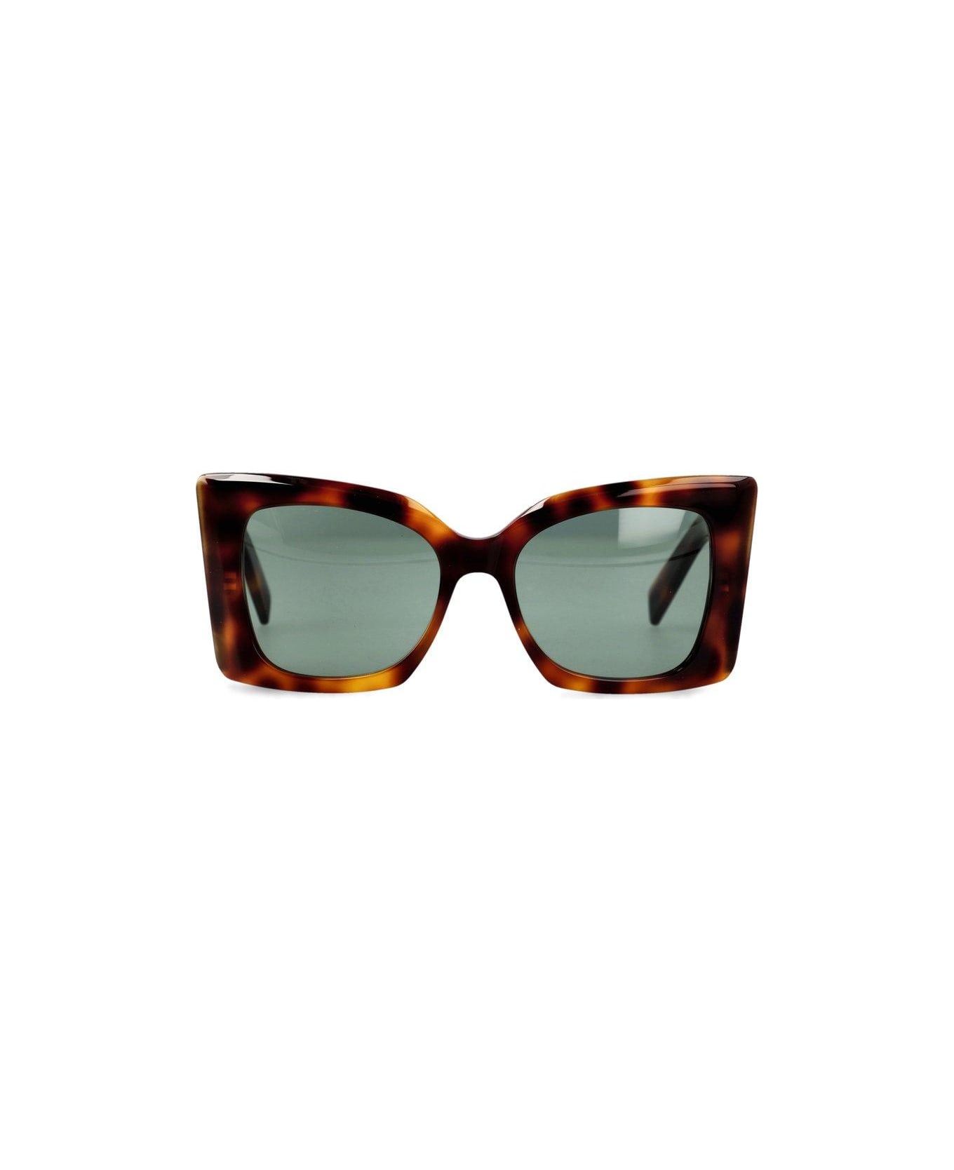 Saint Laurent Eyewear Saint Laurent Square Frame Sunglasses - Hav green