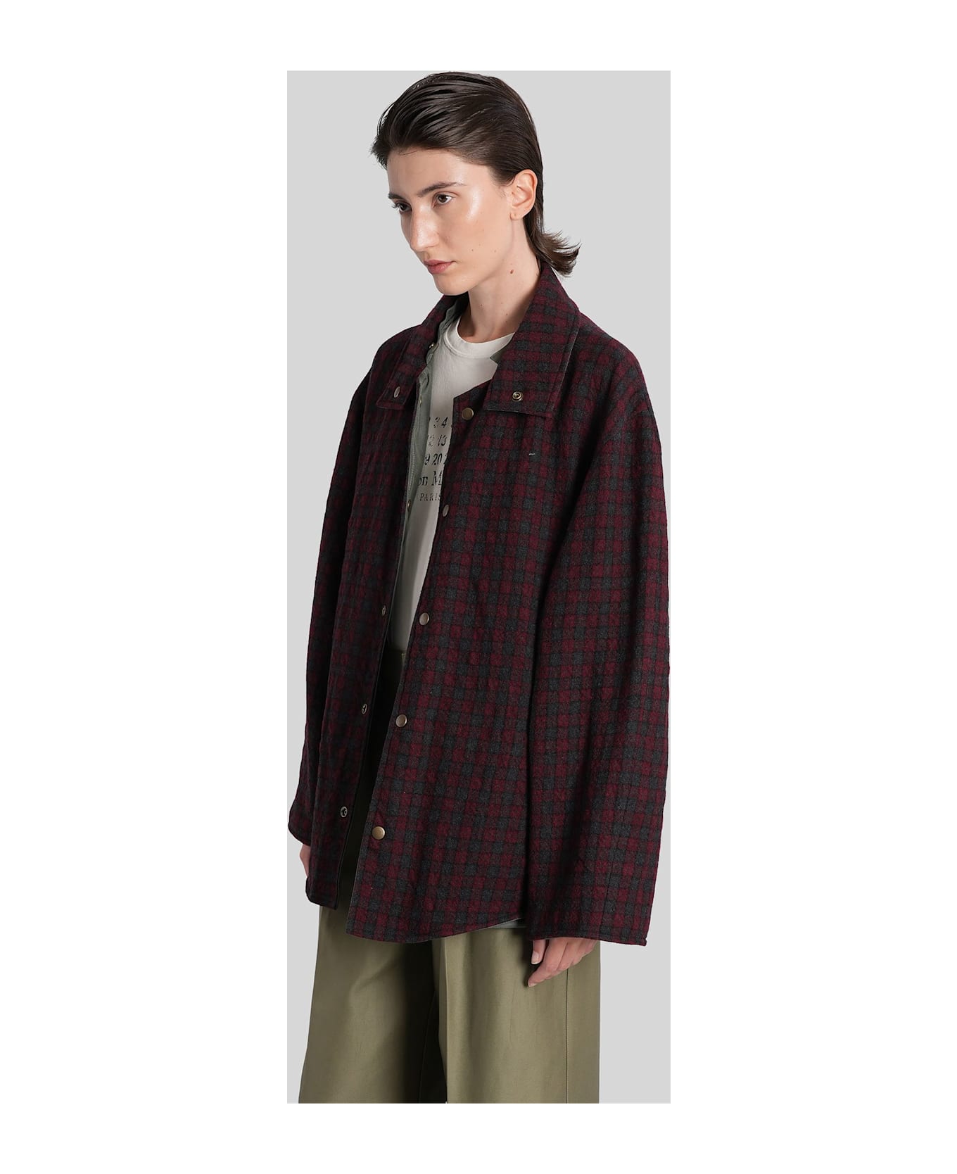 Maison Margiela Casual Jacket In Red Polyamide - red