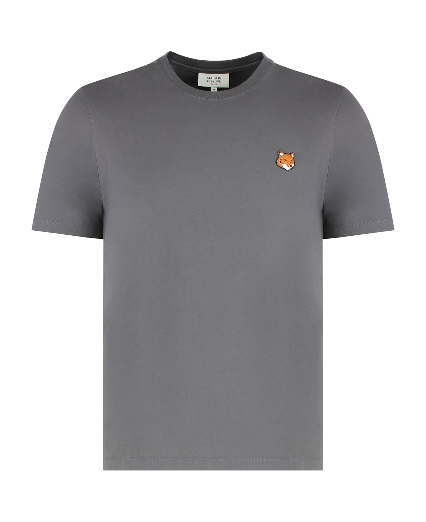 Maison Kitsuné Crew Neck T-shirt In Cotton - grey