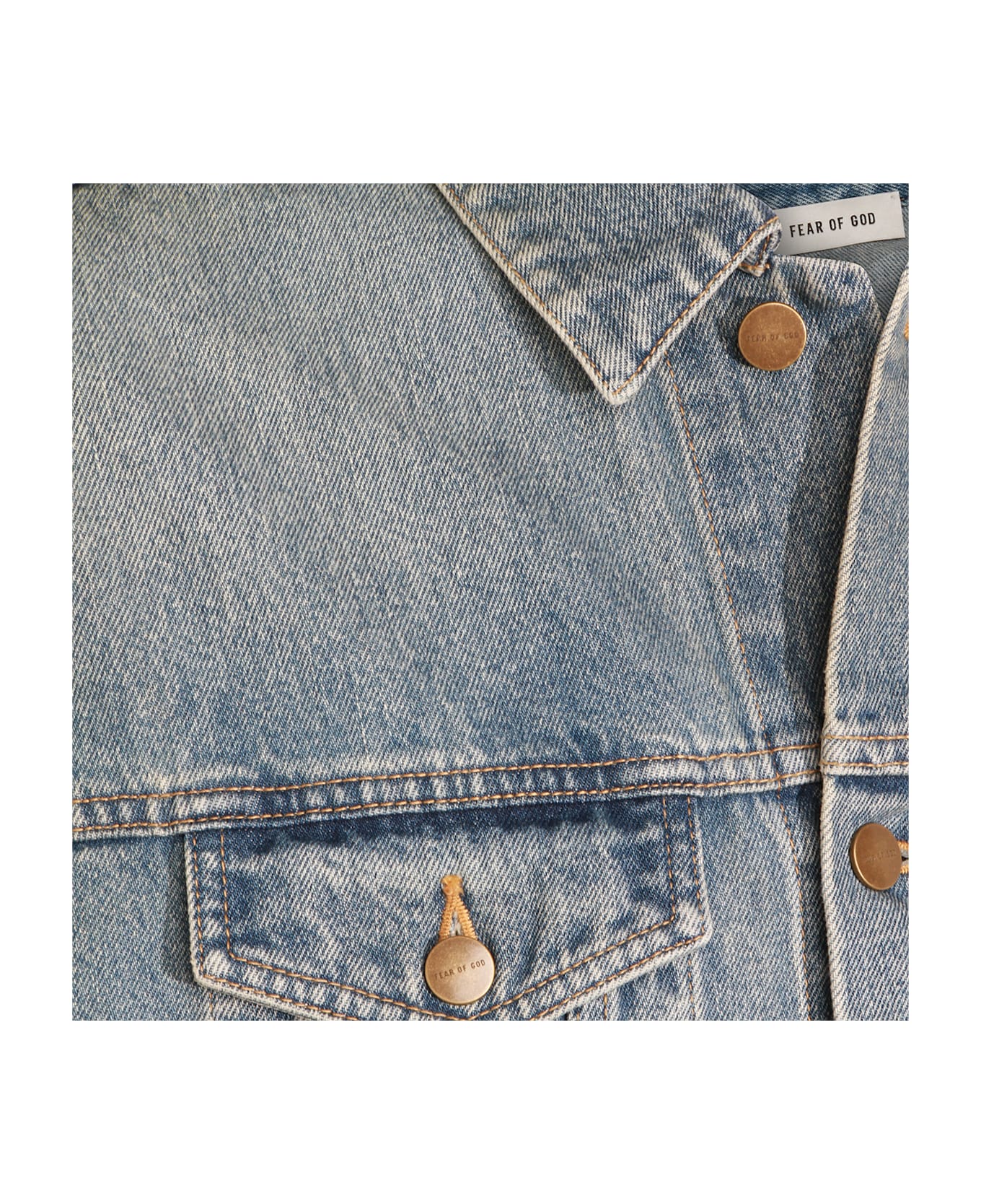 Fear of God Light Indigo Cotton Denim Jacket - LIGHT INDIGO
