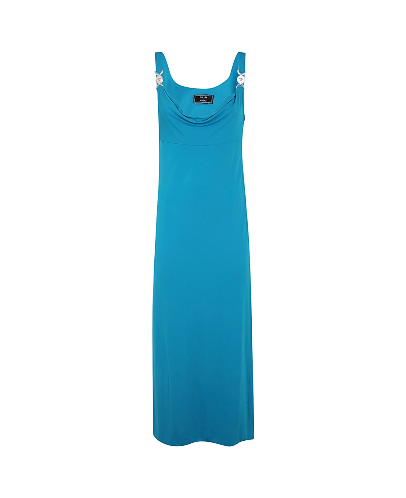 Versace Gown Tessuto Jersey Opaco - Mediterranean Blue ワンピース＆ドレス
