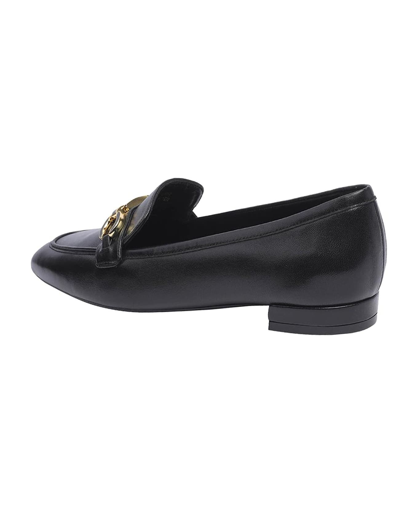 Stuart Weitzman Signature Square Leather Loafers - Black