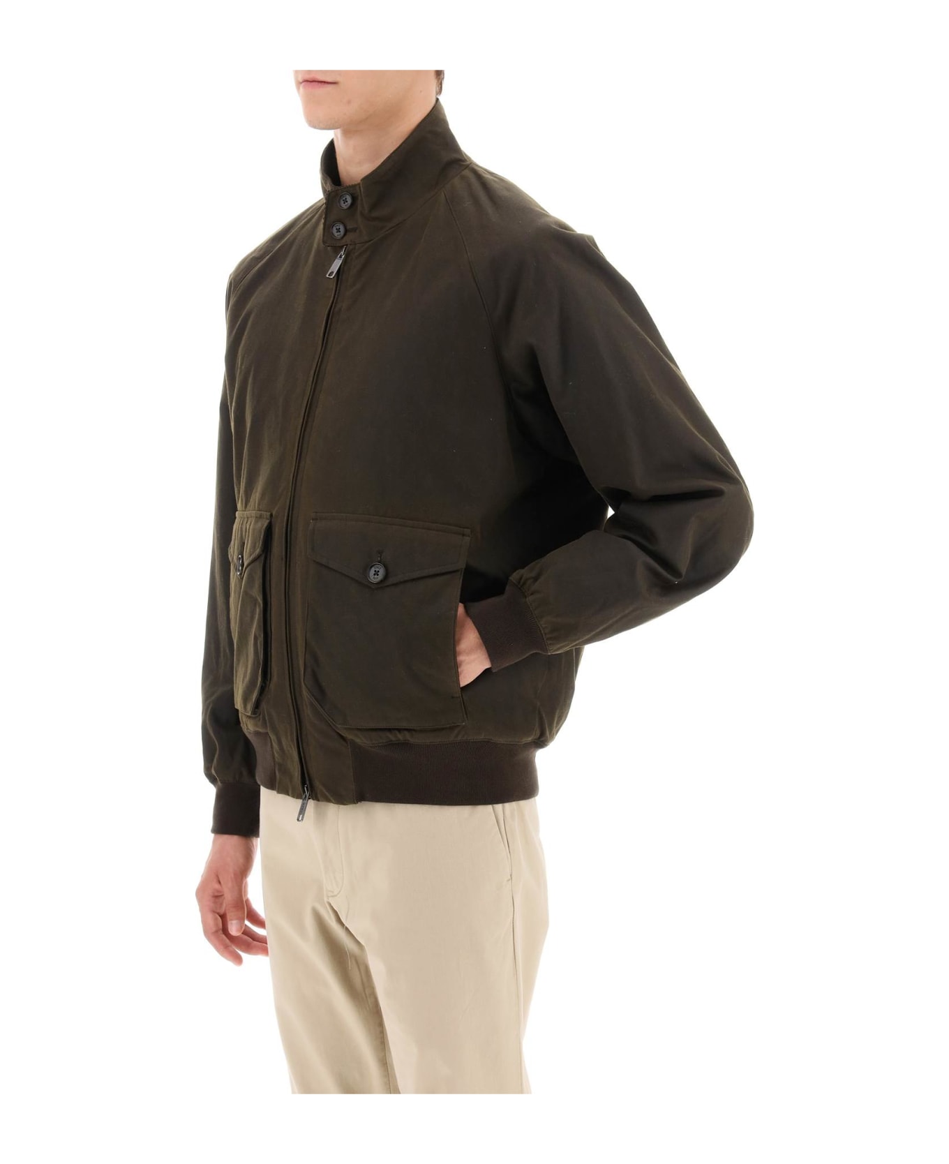 Baracuta Waxed G9 Harrington Jacket - Deep Moss