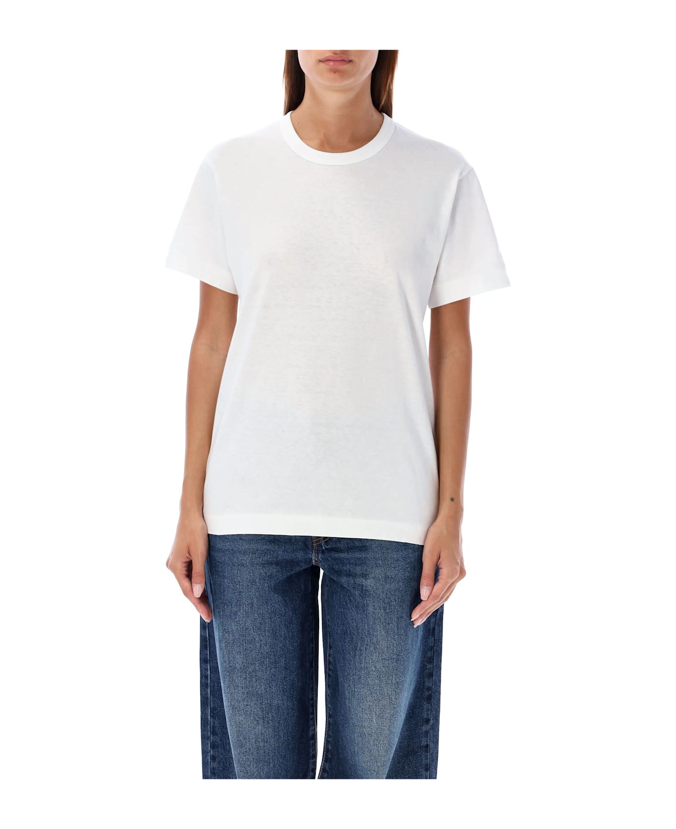 Comme des Garçons Play Back Red Heart Patch T-shirt - WHITE