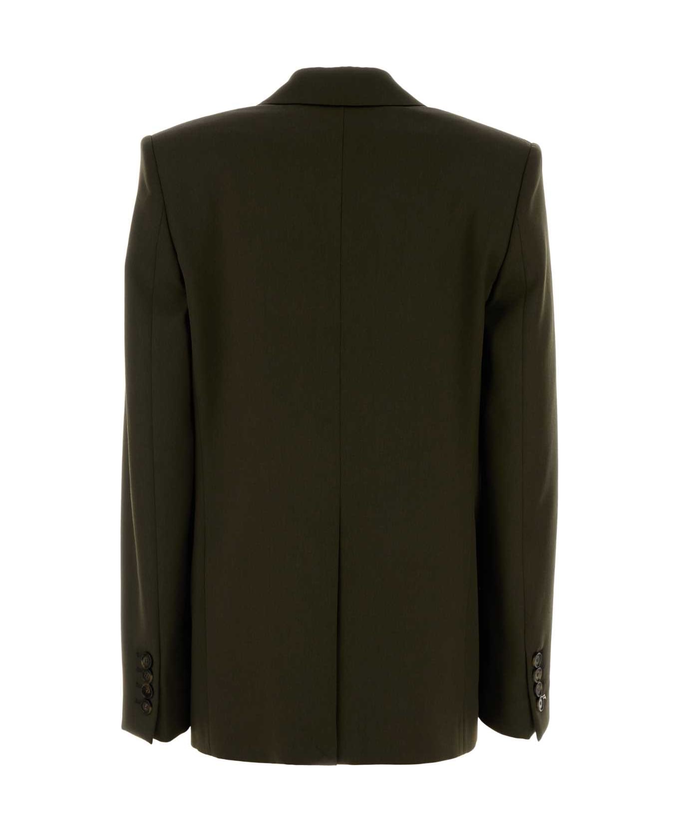 Stella McCartney Olive Green Wool Blazer - KHAKI