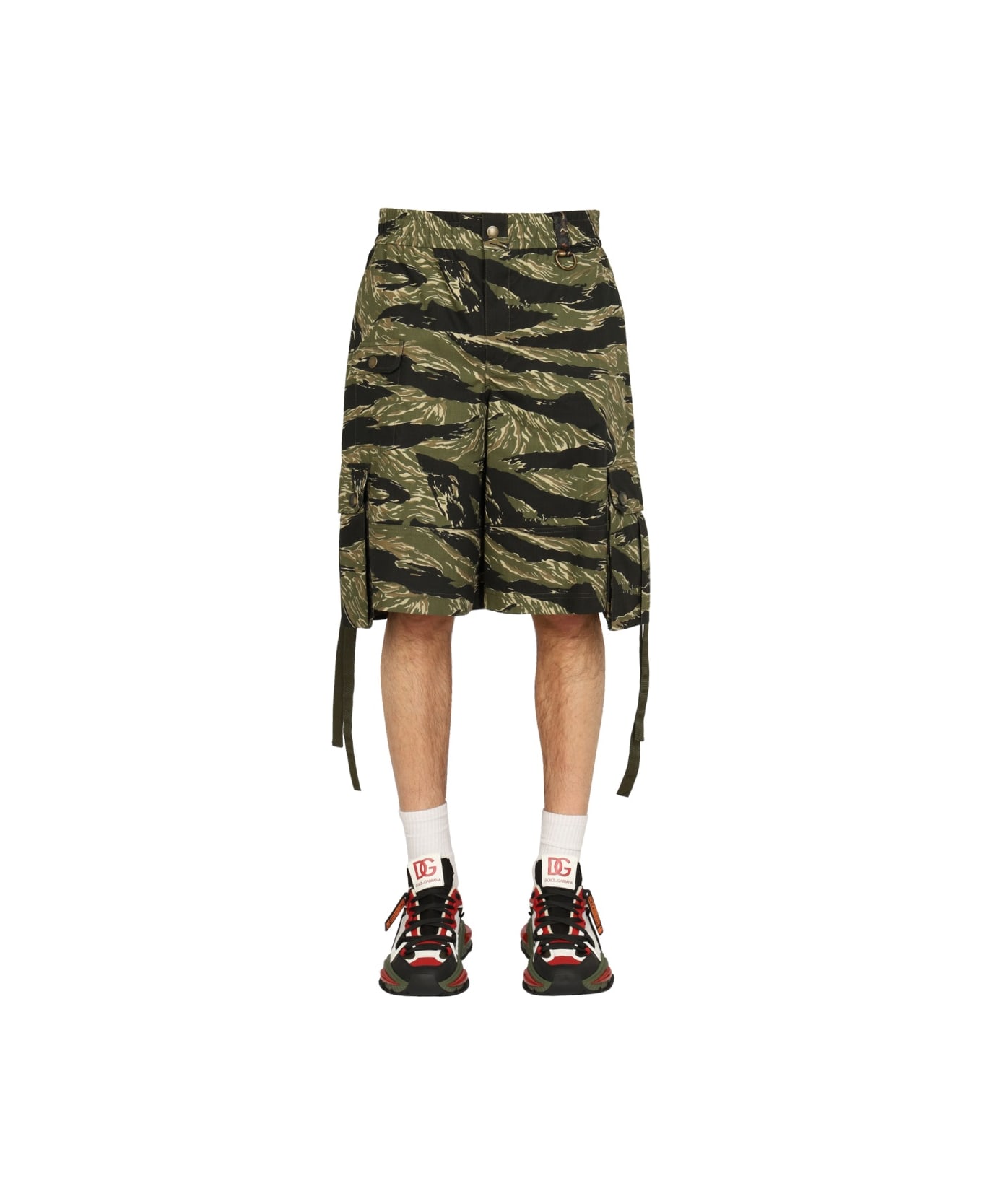 Dolce & Gabbana Camouflage Print Bermuda Shorts - MULTICOLOUR