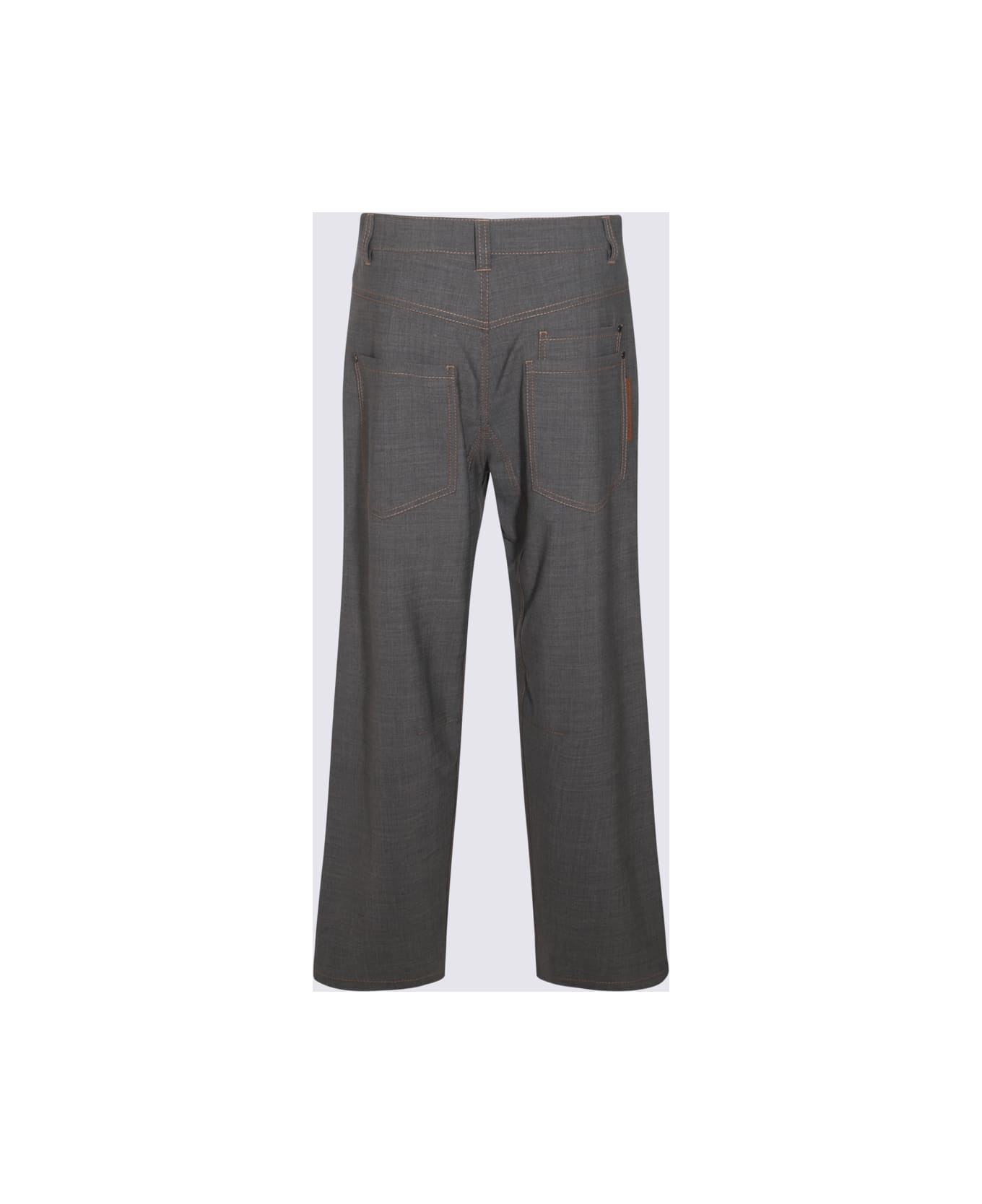 Brunello Cucinelli Grey Wool Pants - Grey Medio