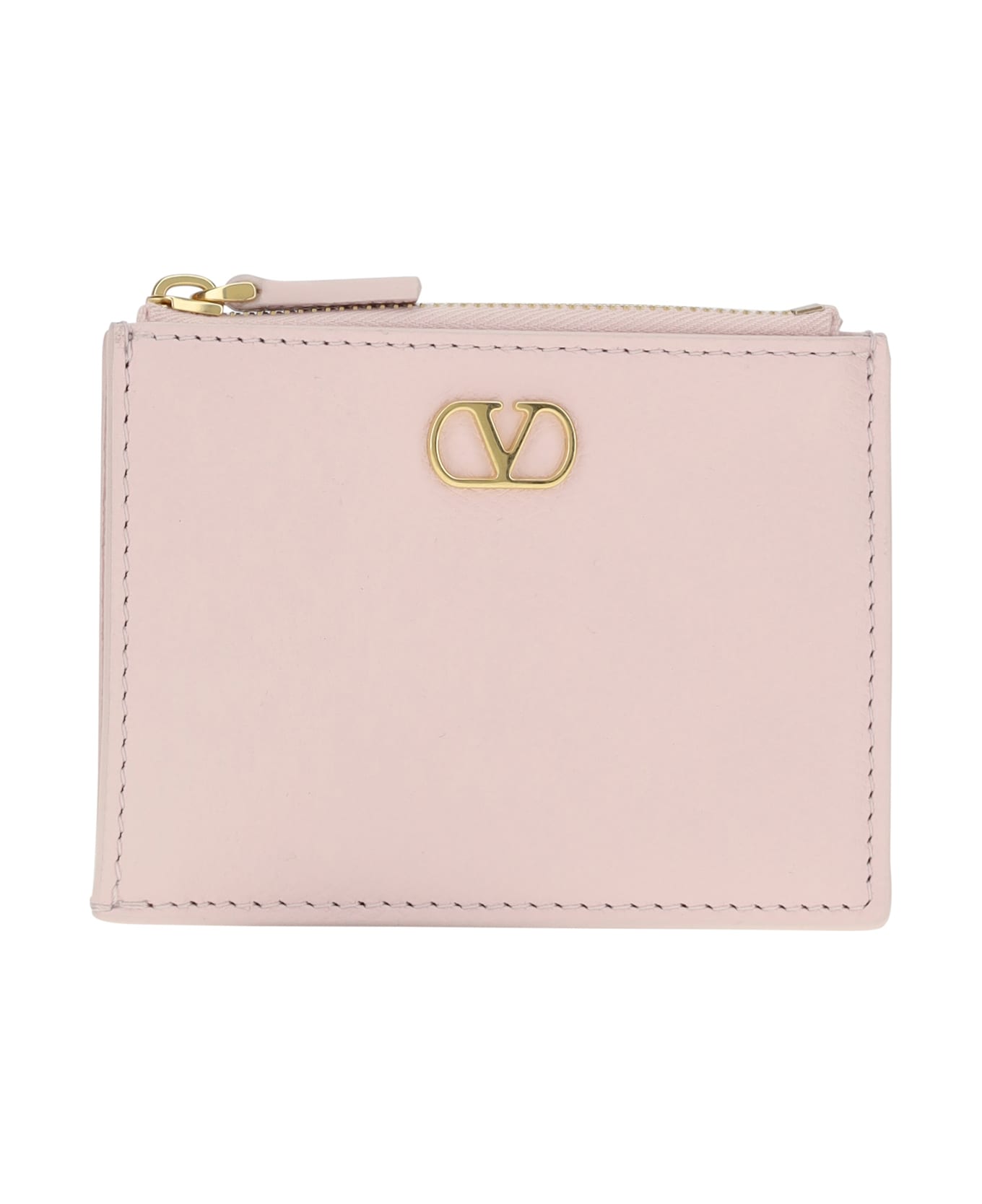 カードケース・名刺入れ Valentino Garavani Powder Pink Leather Rockstud Card Holder Valentino Pink Leather Rockstud Card Holder Valentino | TLC