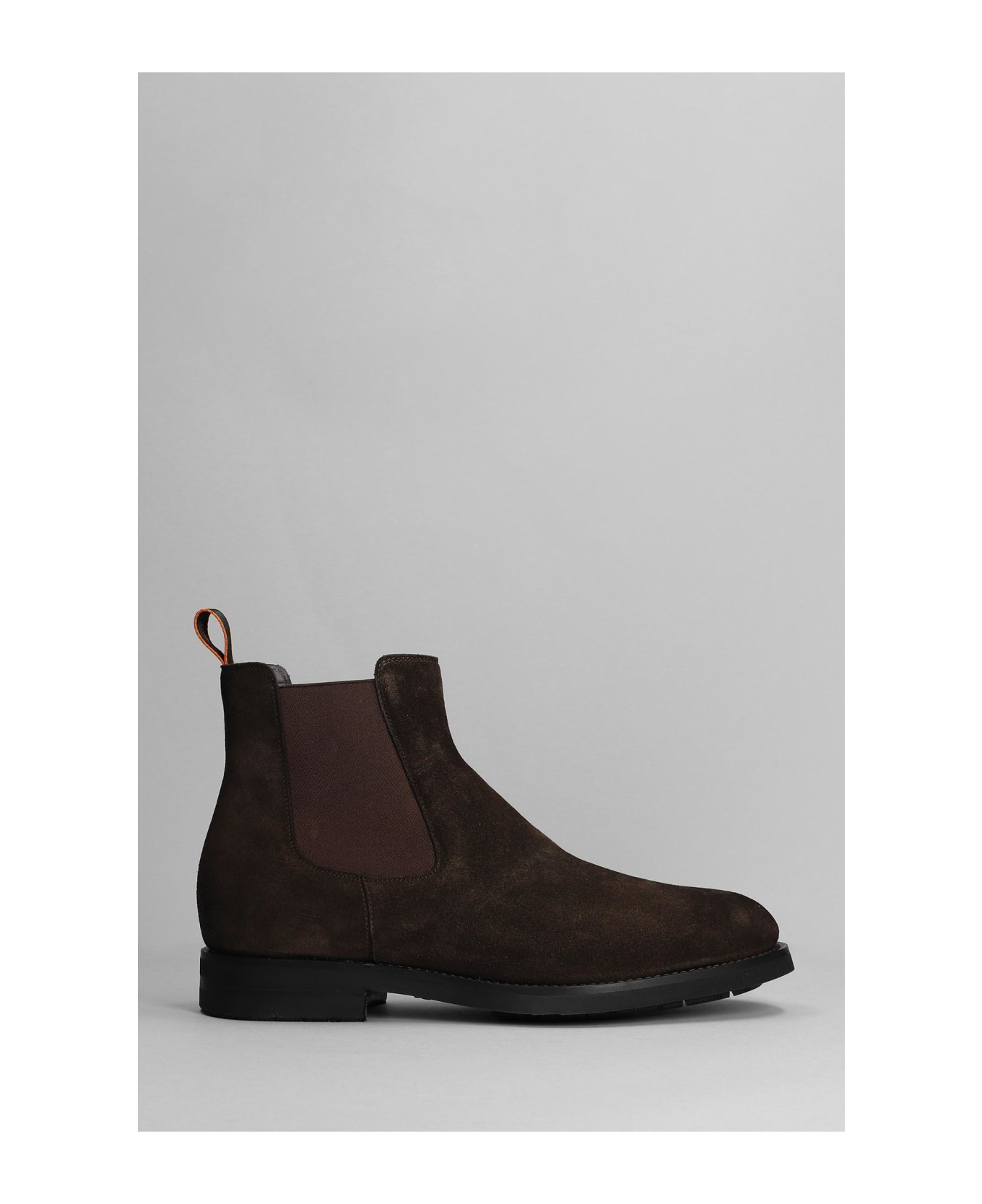 Santoni Enver Ankle Boots In Brown Suede - brown