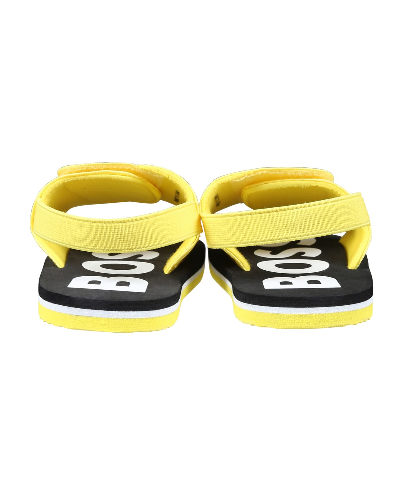 Hugo Boss Yellow Sandals For Boy With Logo - Yellow
