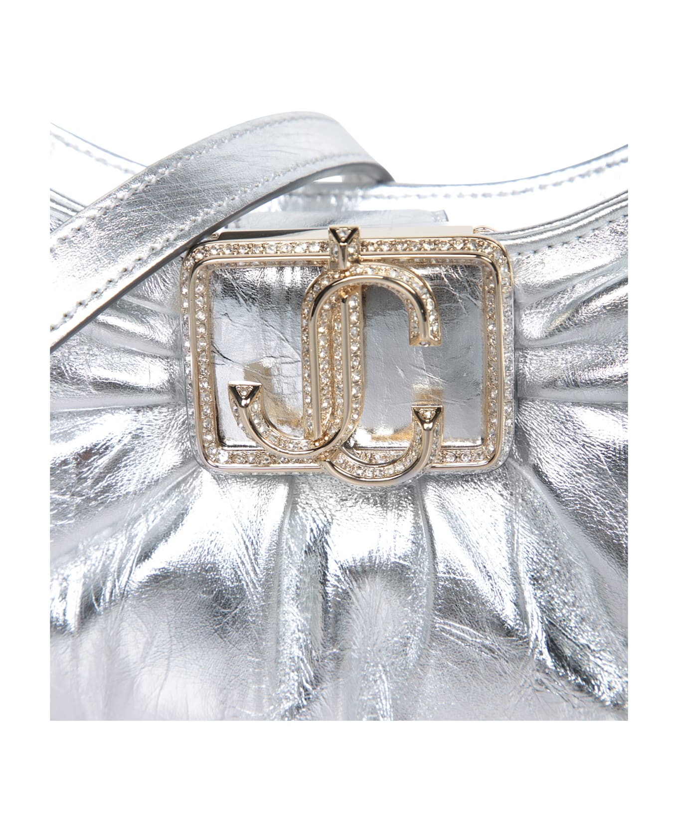 Jimmy Choo Silver Edie Hobo Mini Bag - Metallic