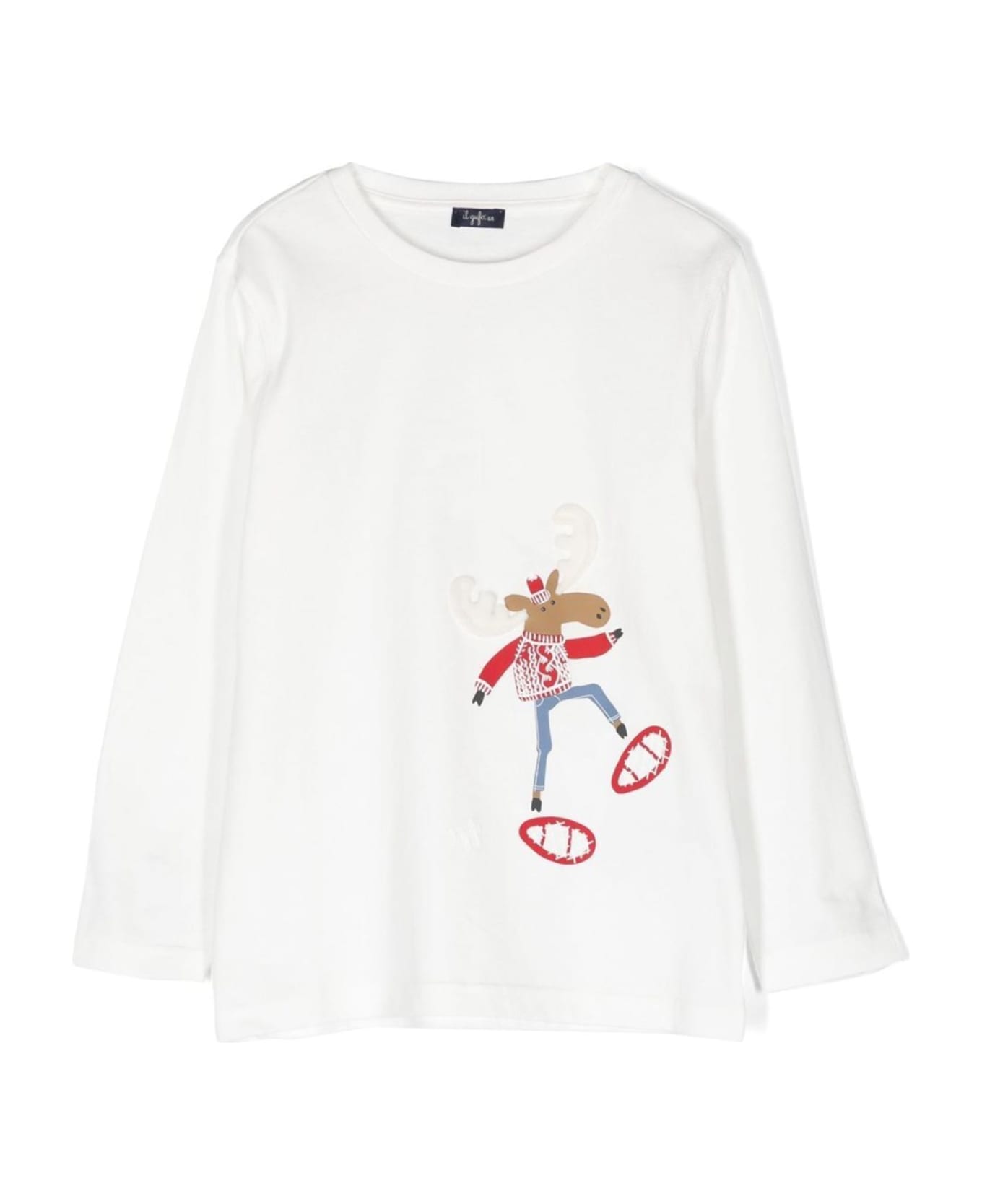 Il Gufo T-shirt M/l Reindeer - BIANCO