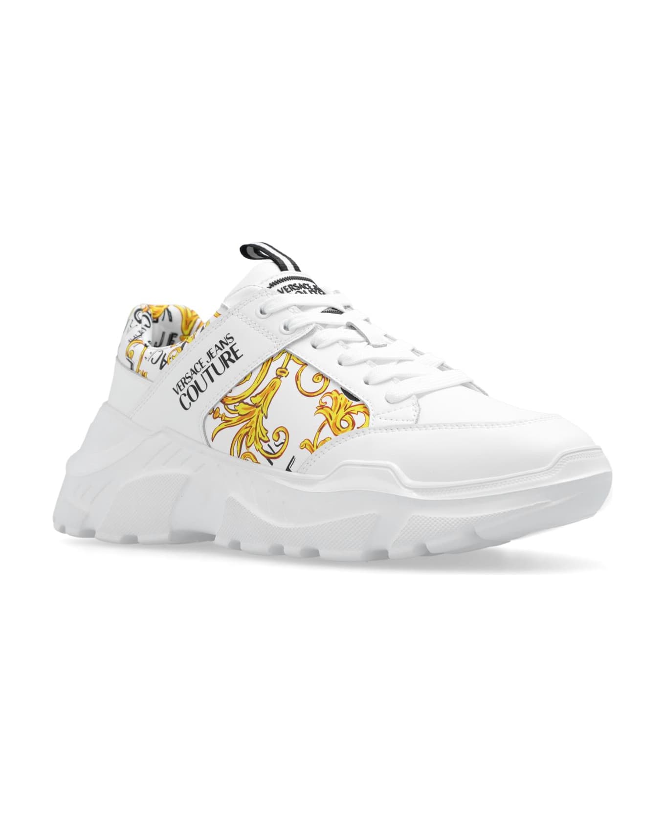 Versace Jeans Couture Printed Sneakers - White