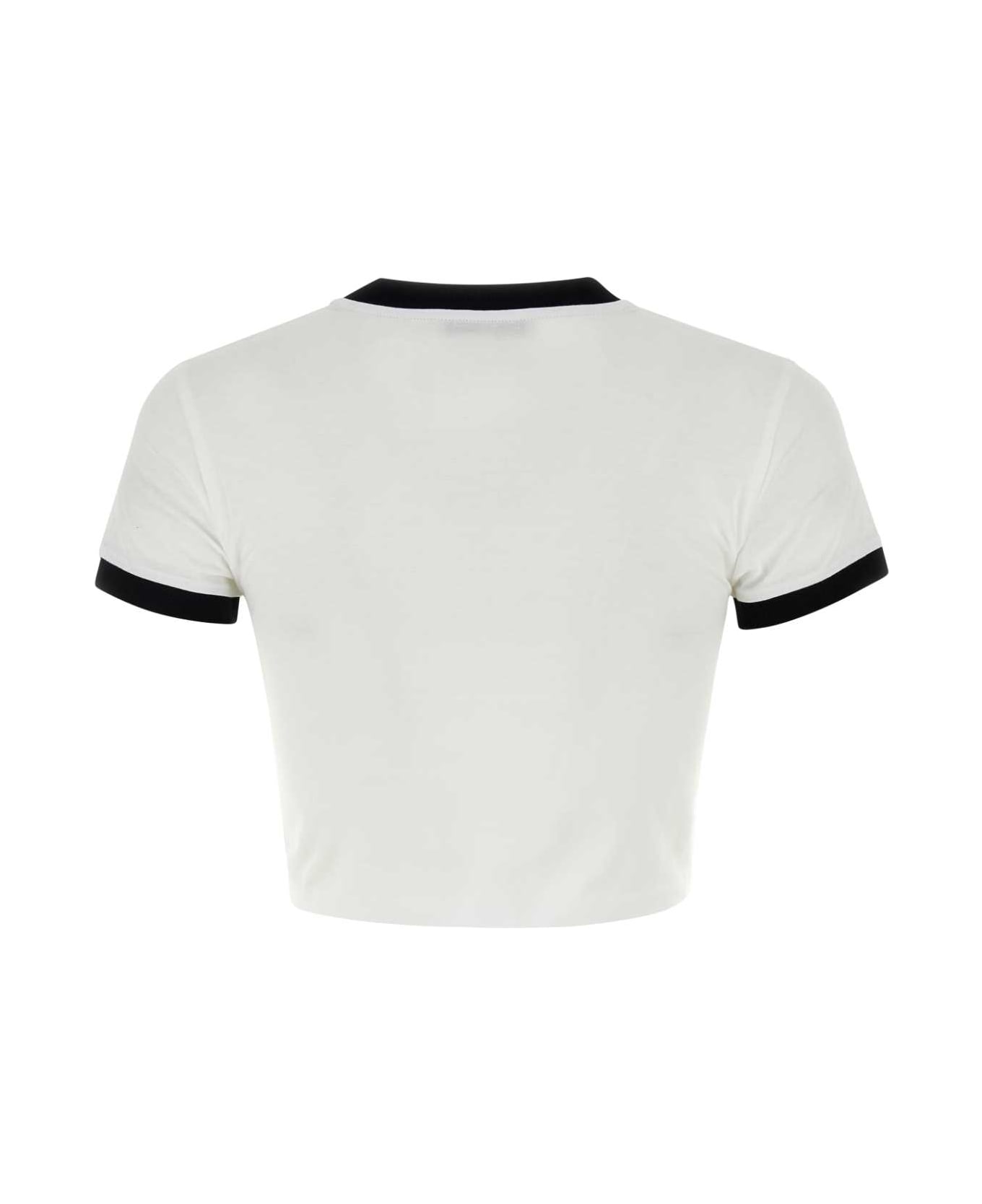 Miu Miu White Cotton T-shirt - BIANCONERO