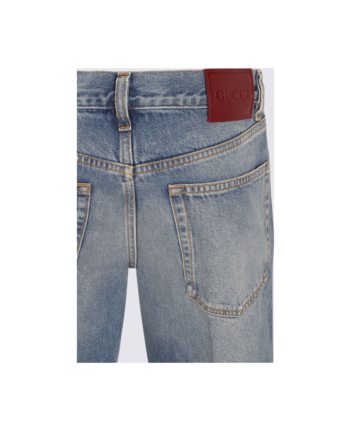 Gucci Blue Cotton Denim Jeans - Blue