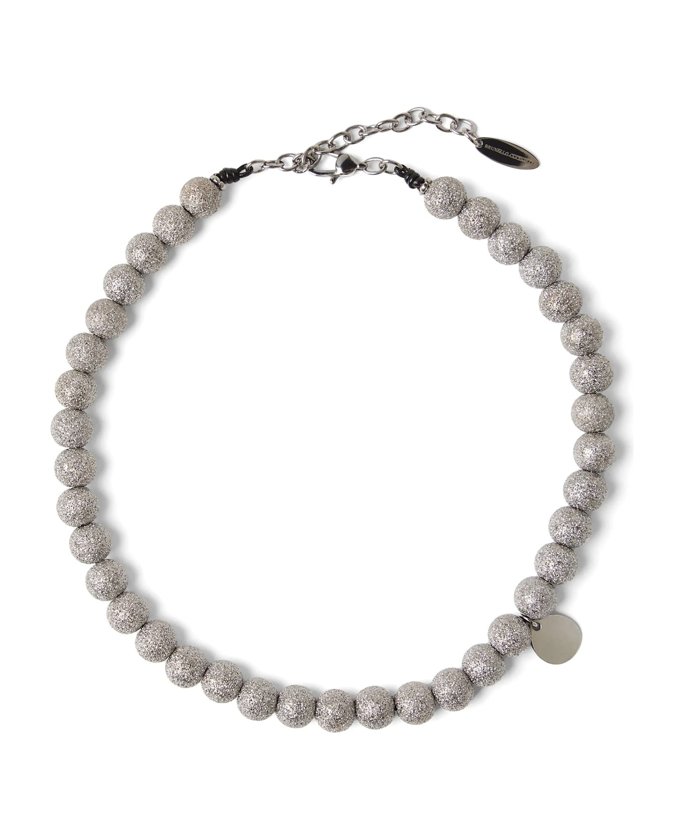 Brunello Cucinelli 'shimmer Bead' Necklace - Silver
