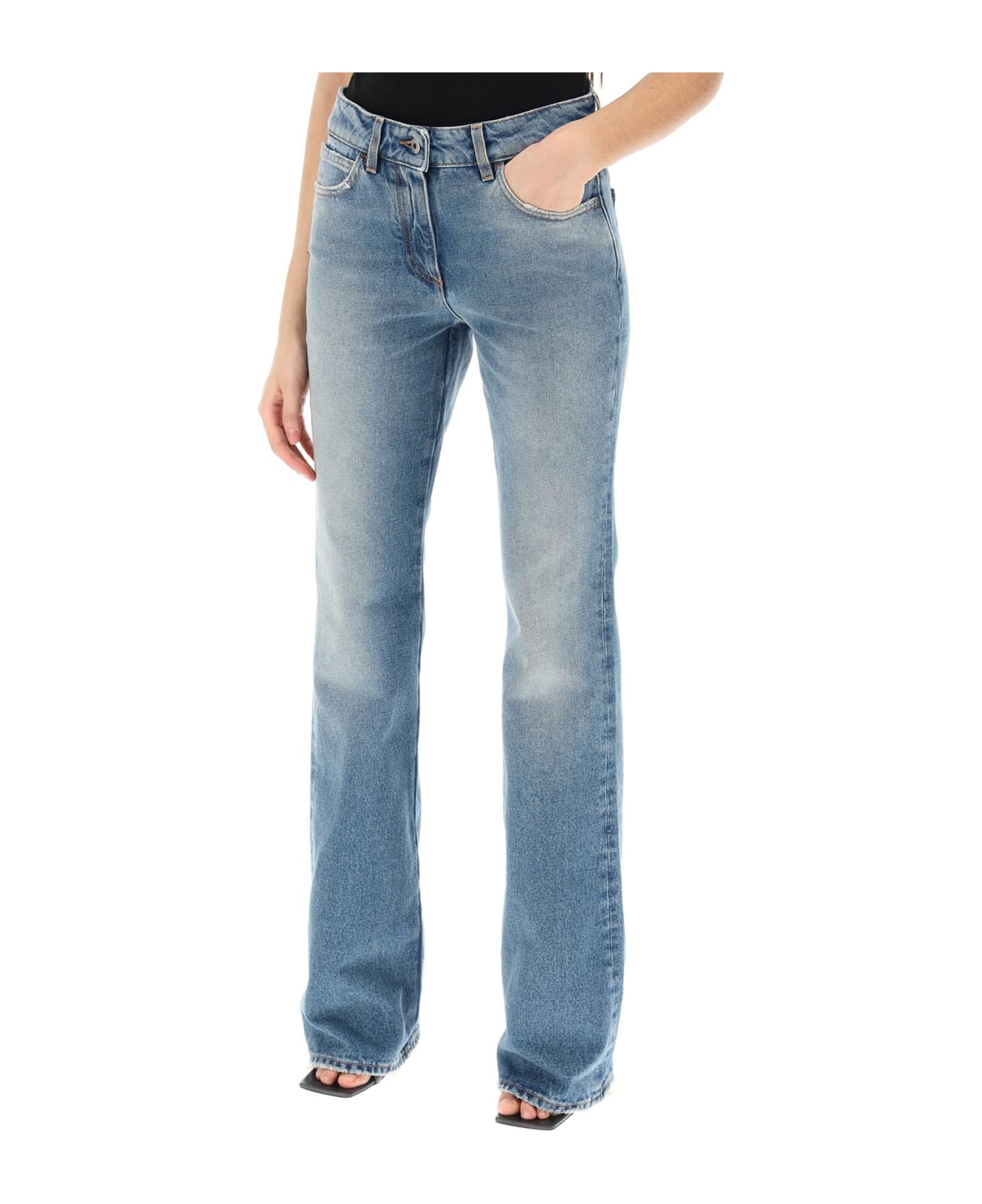 Off-White Bootcut Jeans - BLUE NO COLOR (Light blue) デニム