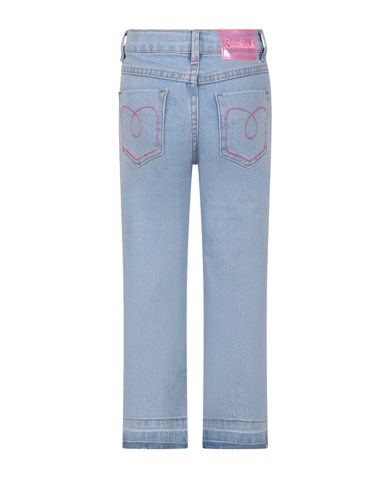Billieblush Denim Jeans For Girl With Sequin Patches - Denim