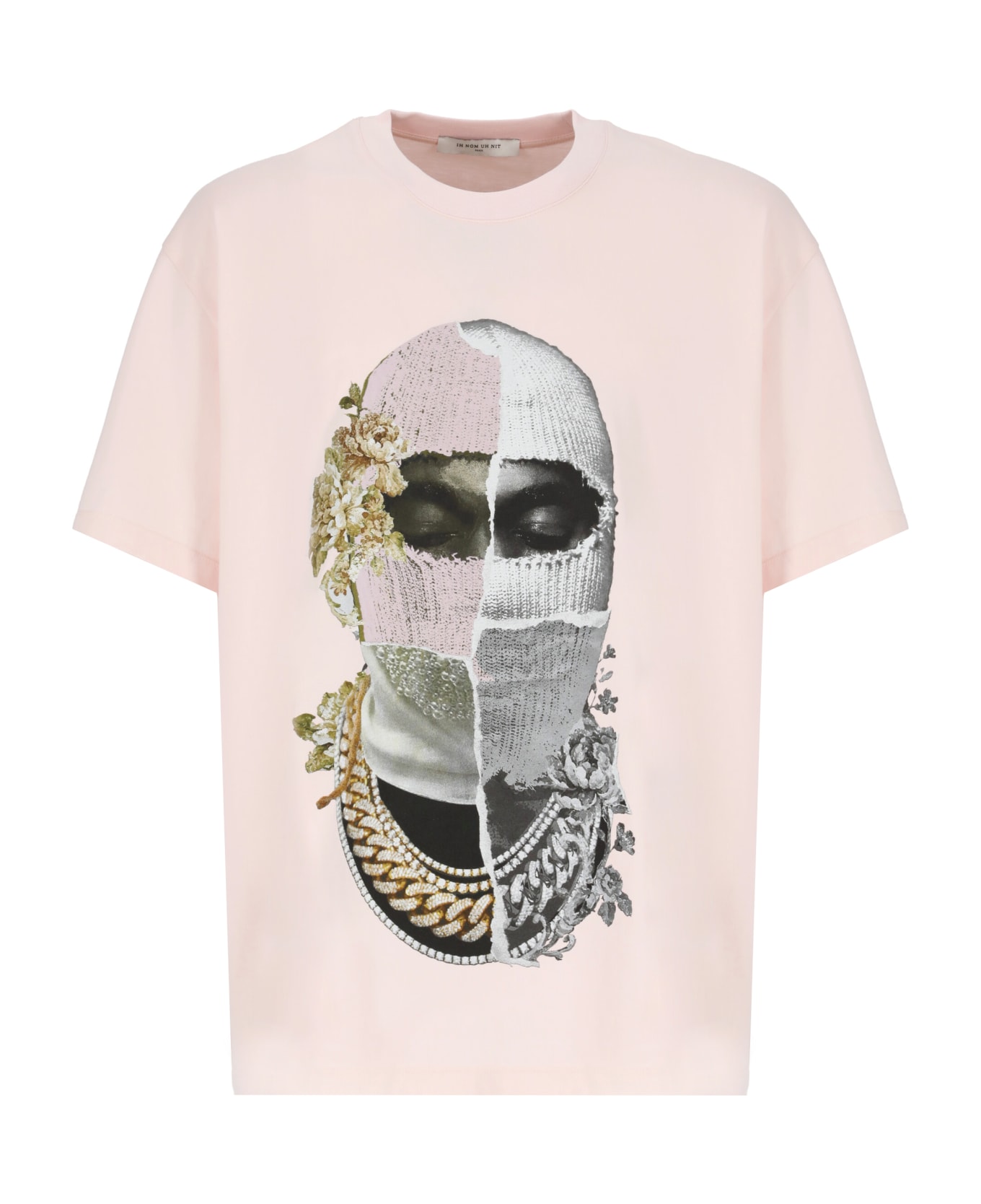 ih nom uh nit Newspaper Mask T-shirt - Pink