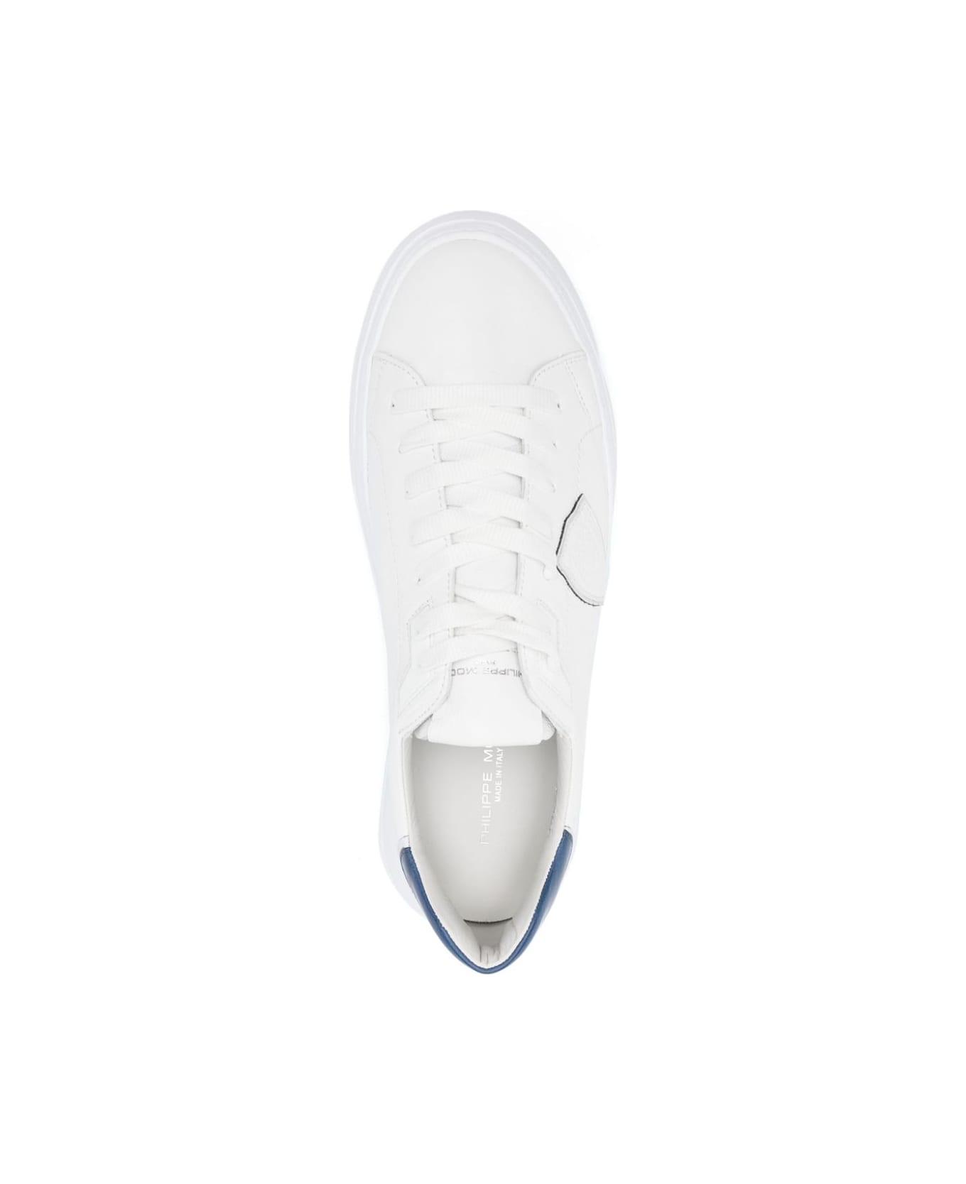 Philippe Model Temple Low Sneakers - White And Blue - White