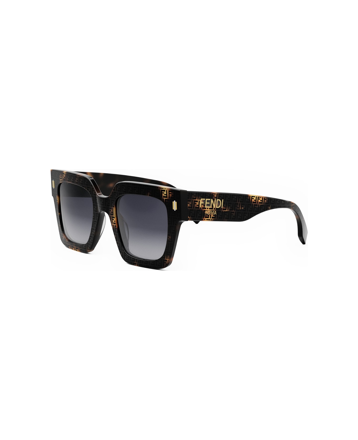 Fendi Eyewear Fendi Fe40101i Fendi Roma 55b Havana Serigrafato Sunglasses - Havana