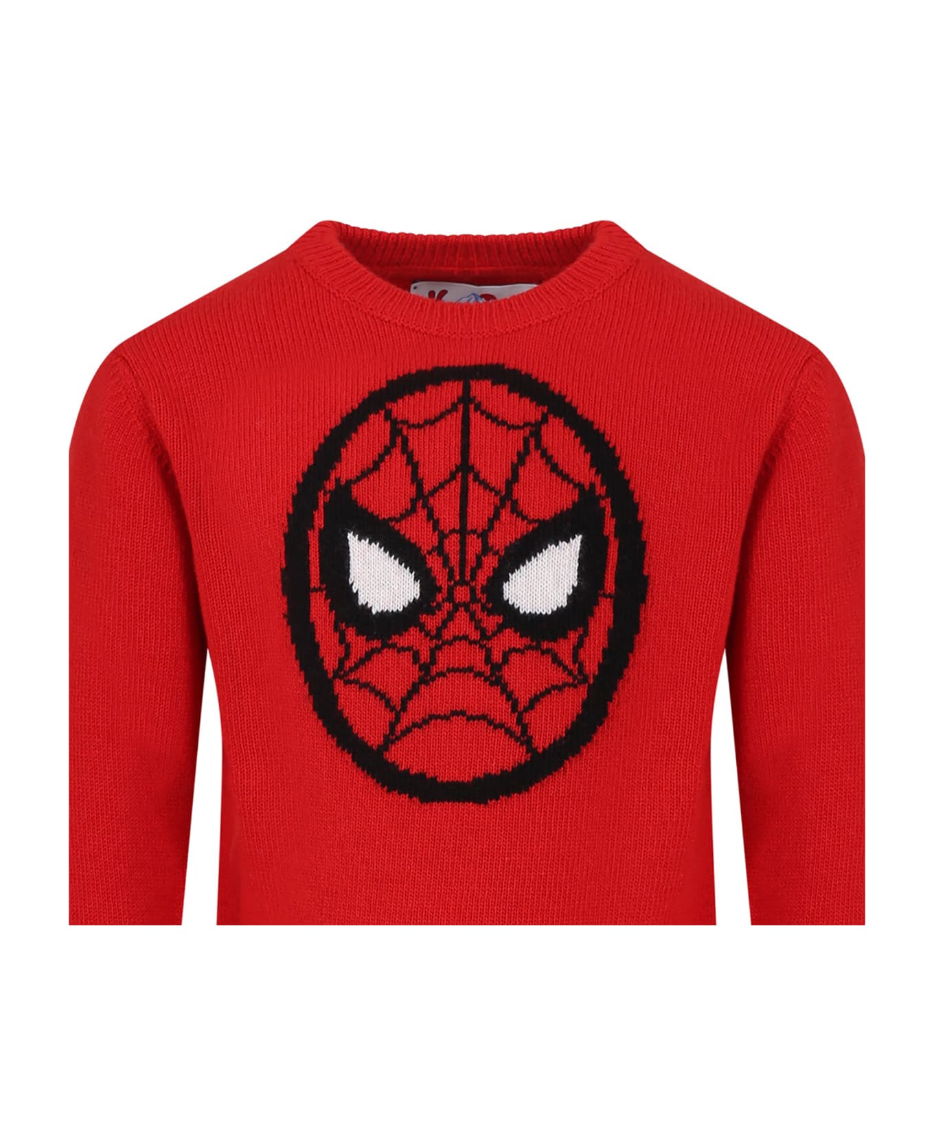 MC2 Saint Barth Red Sweater For Boy With Spiderman - Red ニットウェア＆スウェットシャツ