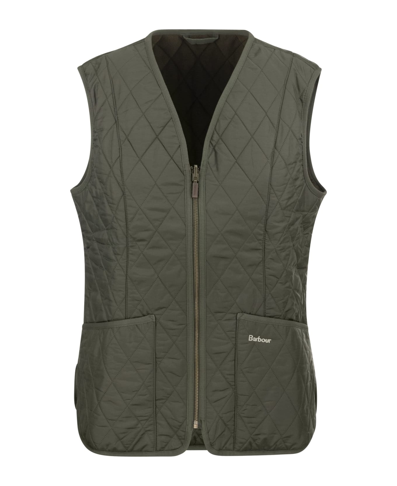 Barbour Betty - Lined Waistcoat - Olive Green ベスト