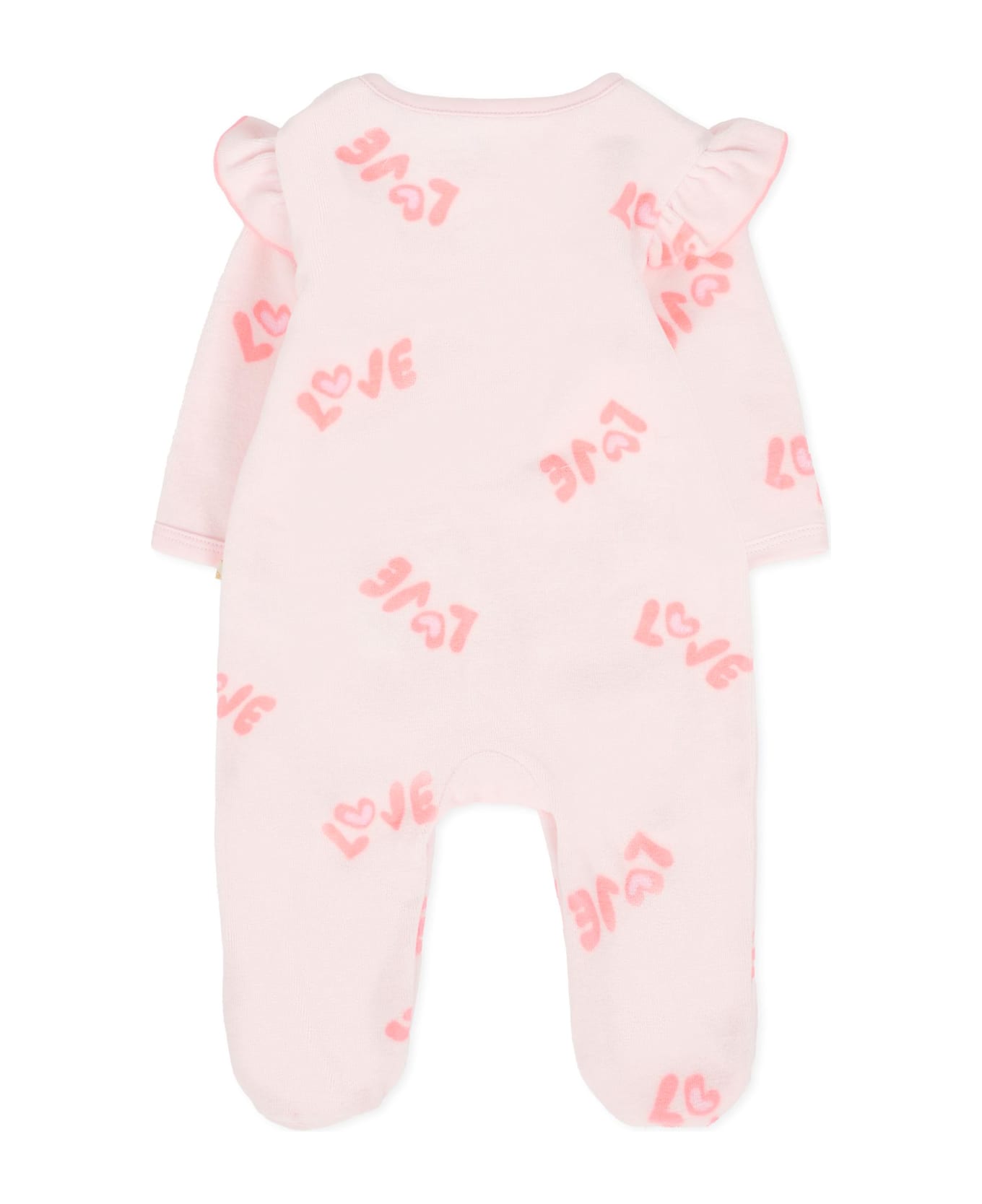 Billieblush Pink Babygrow Set For Baby Girl With Writing - Pink
