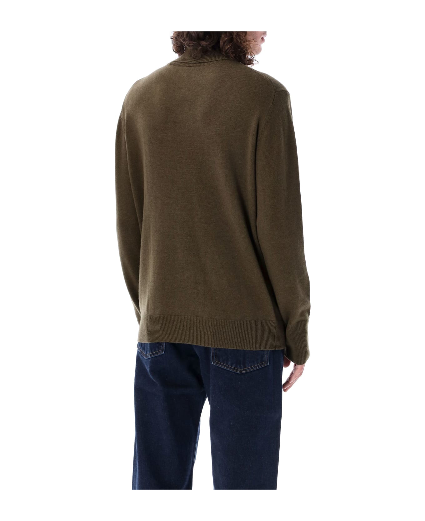 Aspesi High-neck Wool Sweater - GREEN