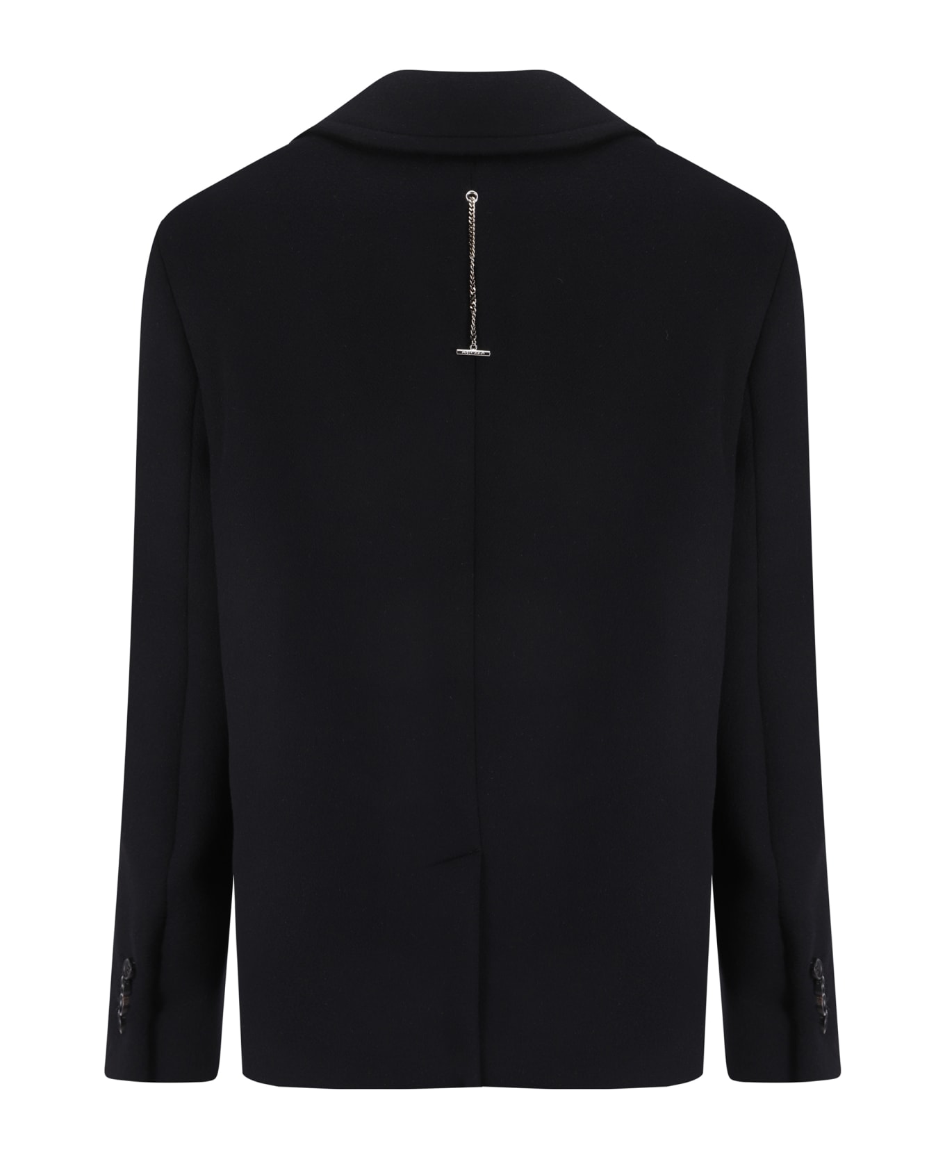 Alexander McQueen Felt Double-breasted Coat - Black