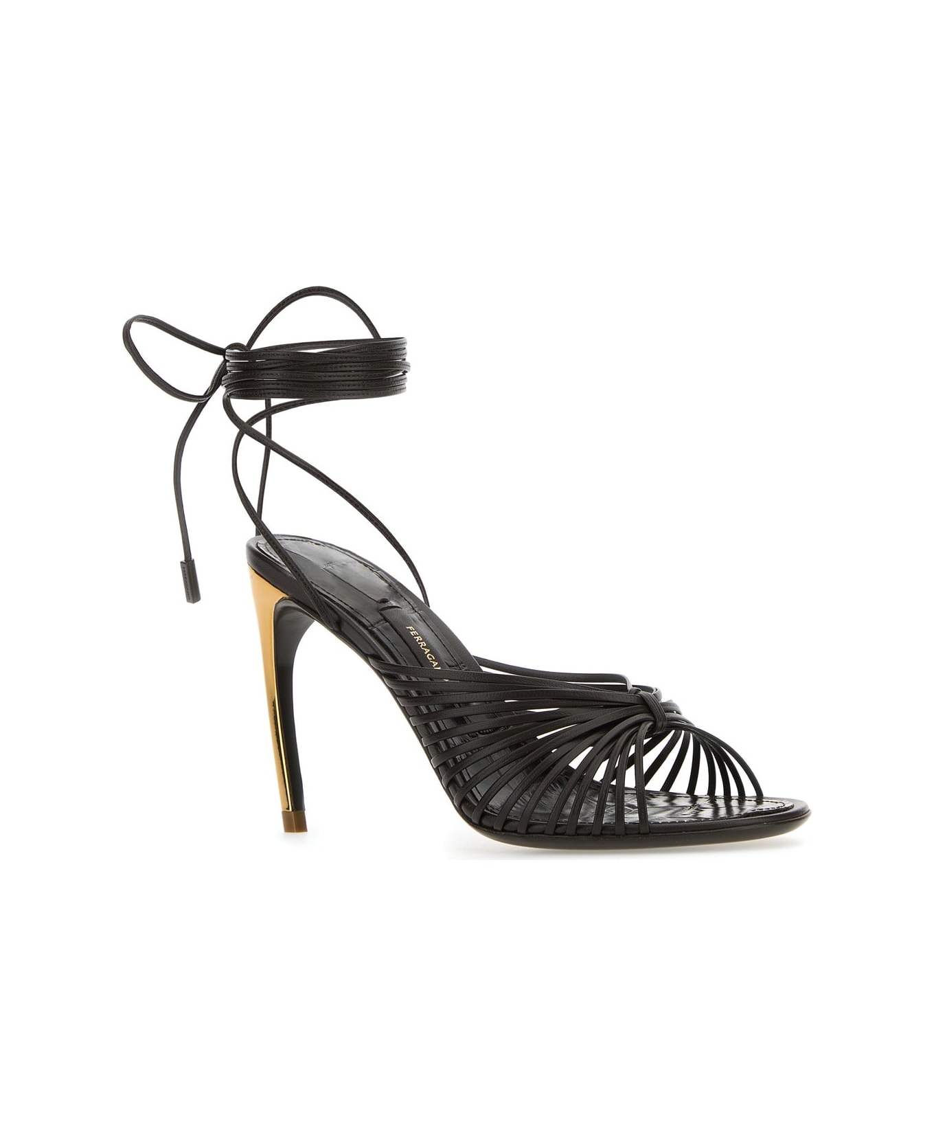 Ferragamo Dark Brown Leather Atena Sandals - TESTADIMORO