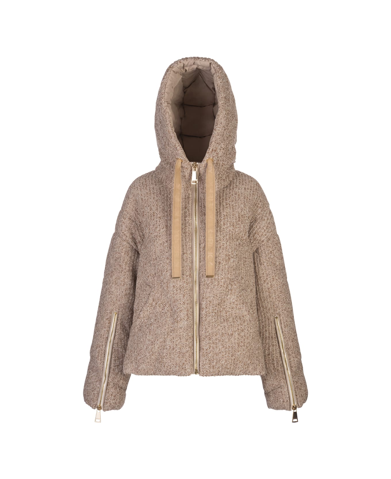 Khrisjoy Sand Khris Knit Down Jacket - Brown