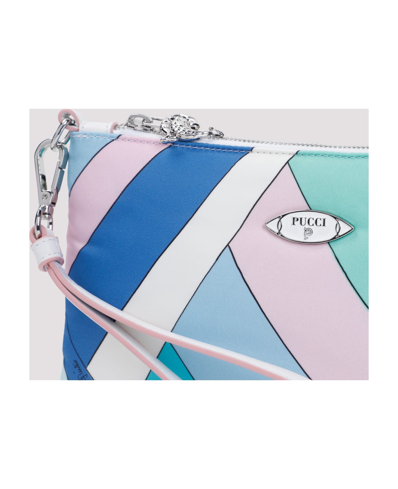 Pucci Polyamide Pouch - BLUE/WHITE