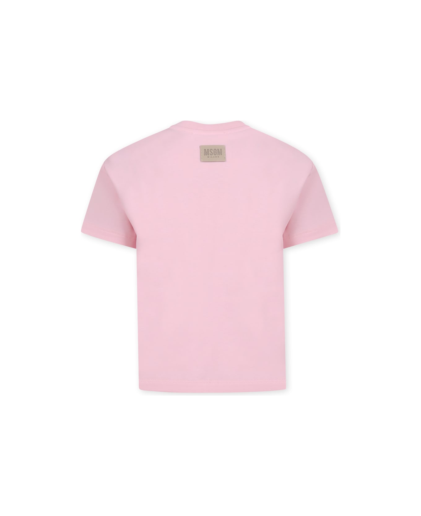 MSGM Pink T-shirt For Girl With Logo - Pink