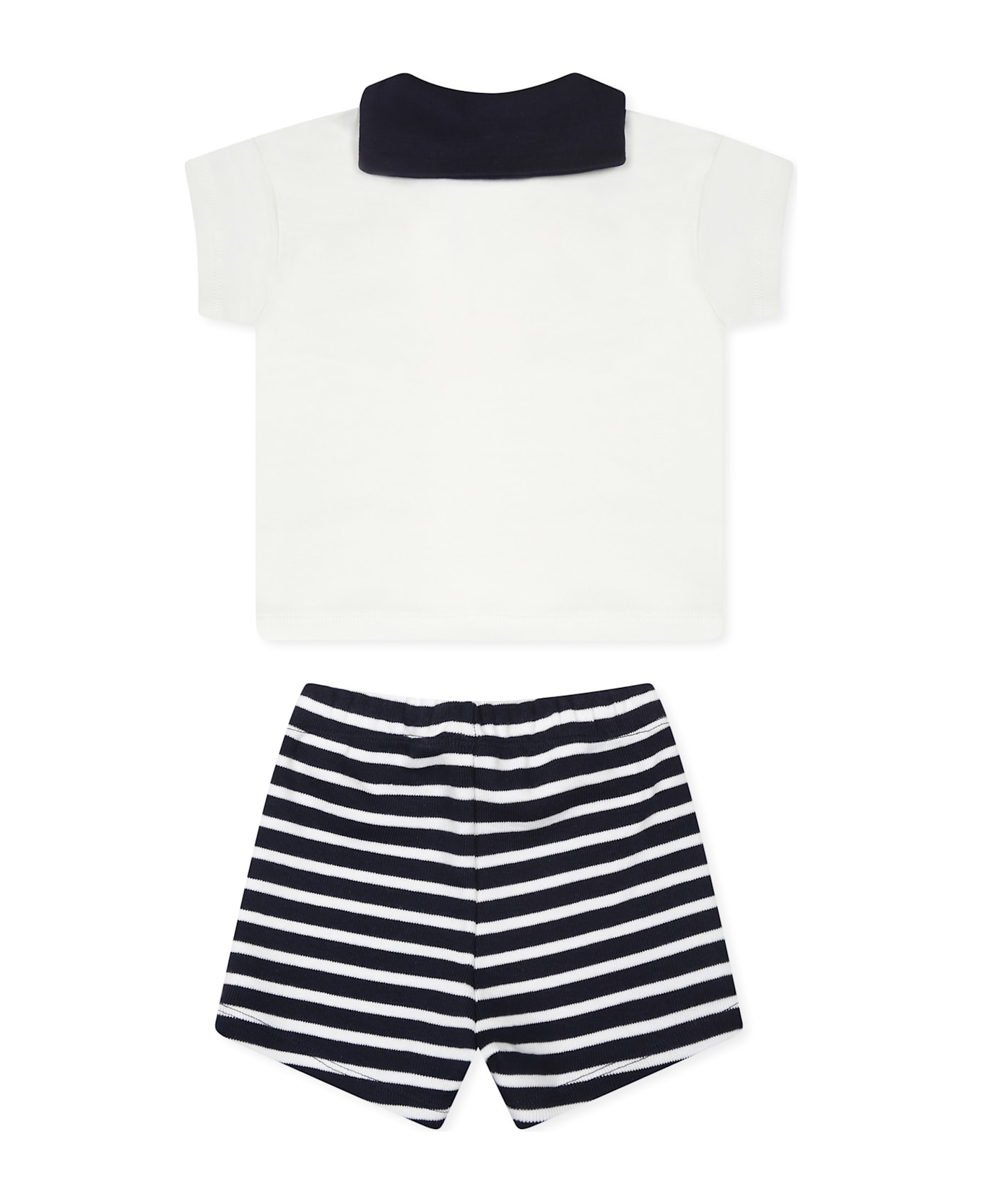 Petit Bateau Multicolor Suit For Baby Boy With Logo - Multicolor