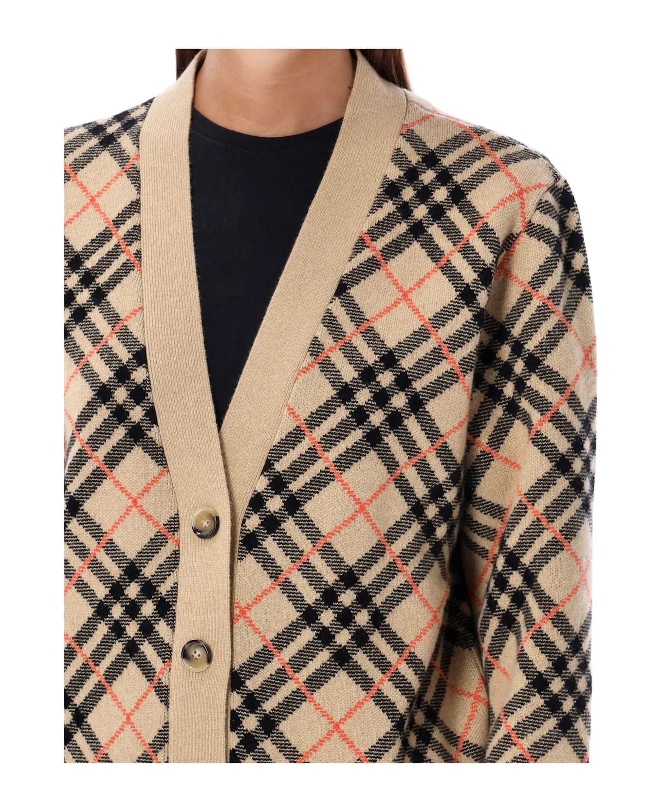 Burberry London Check Cashmere Cardigan - SAND IP CHECK