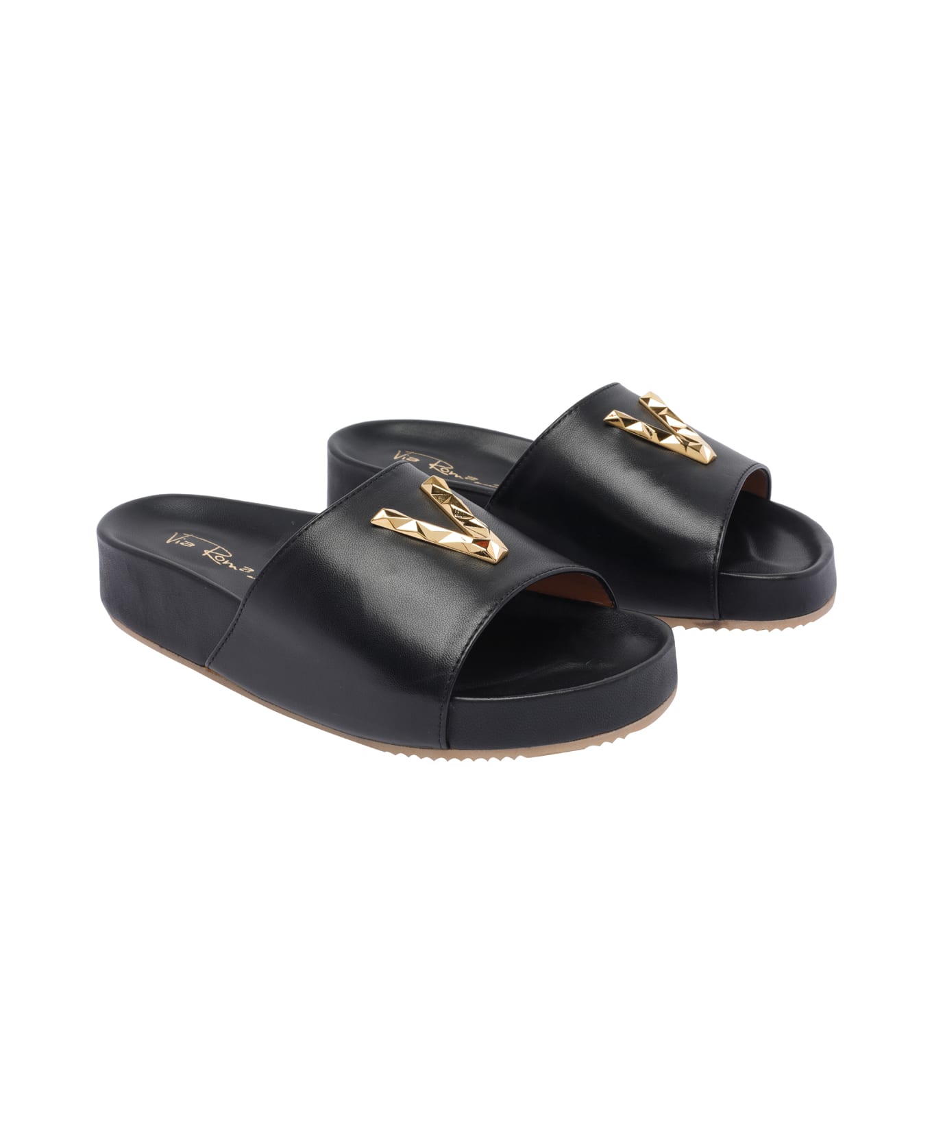 Via Roma 15 Sandals - Black