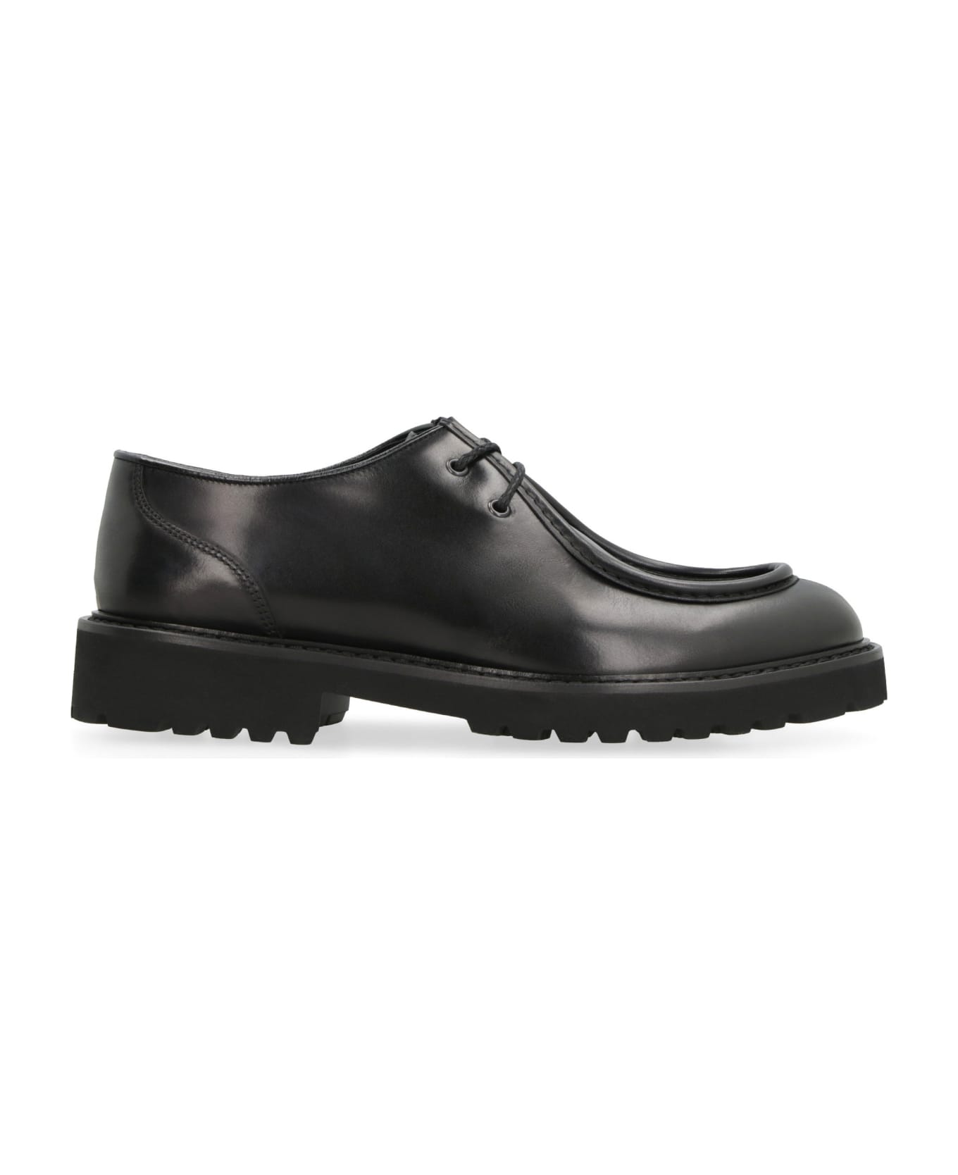 Doucal's Leather Lace-up Shoes - black