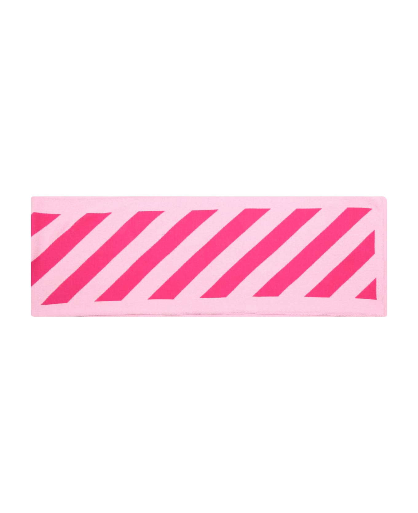 Off-White Pink Scarf For Girl With Arrows - Fuchsia