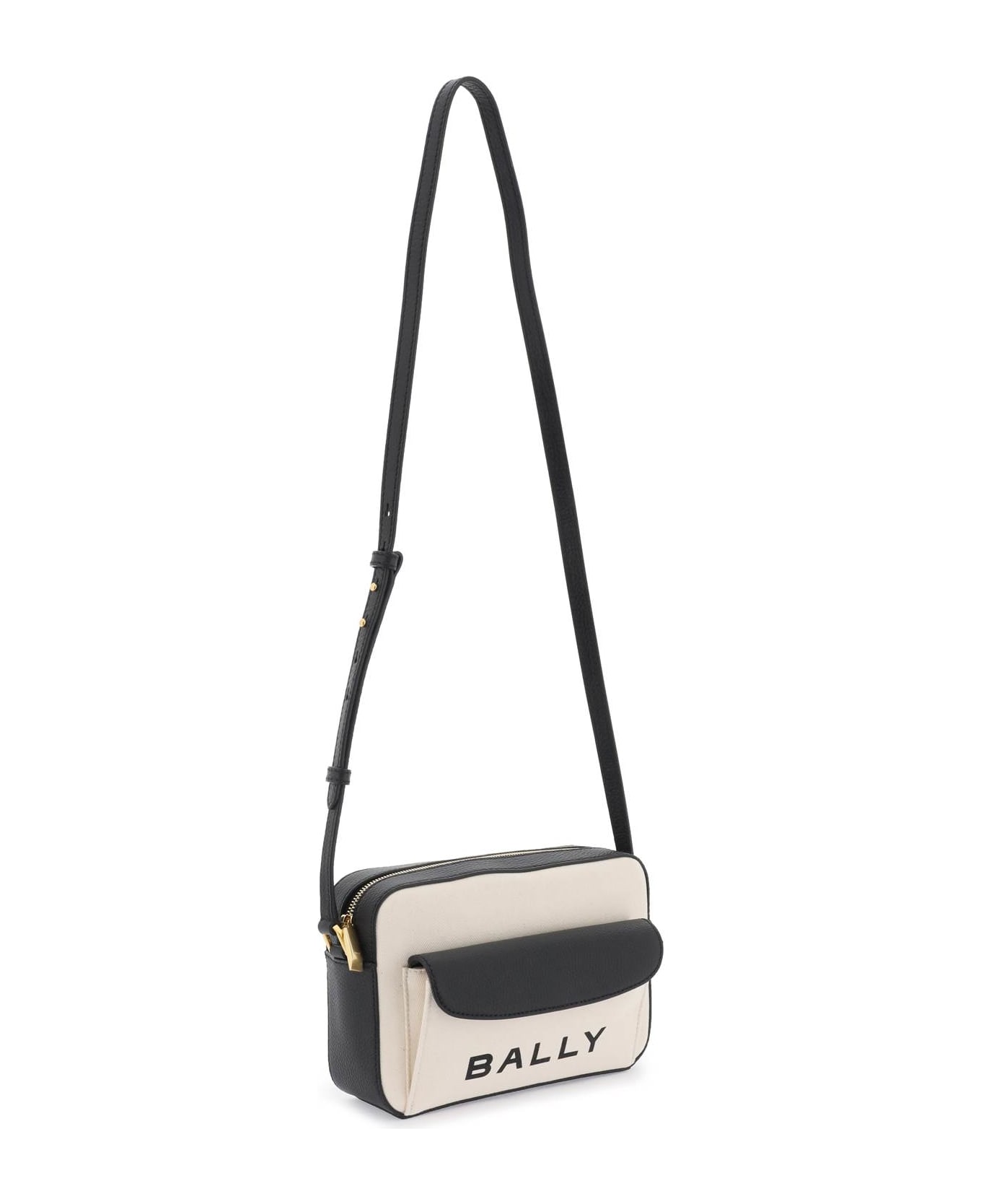 Bally 'bar' Crossbody Bag - NATURAL BLACK ORO (White)