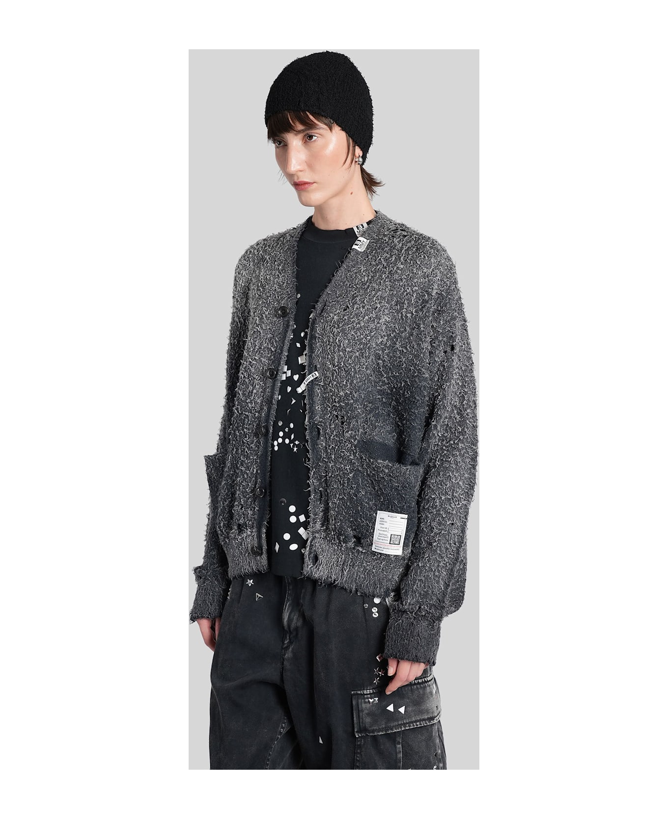 Mihara Yasuhiro Cardigan In Black Cotton - black